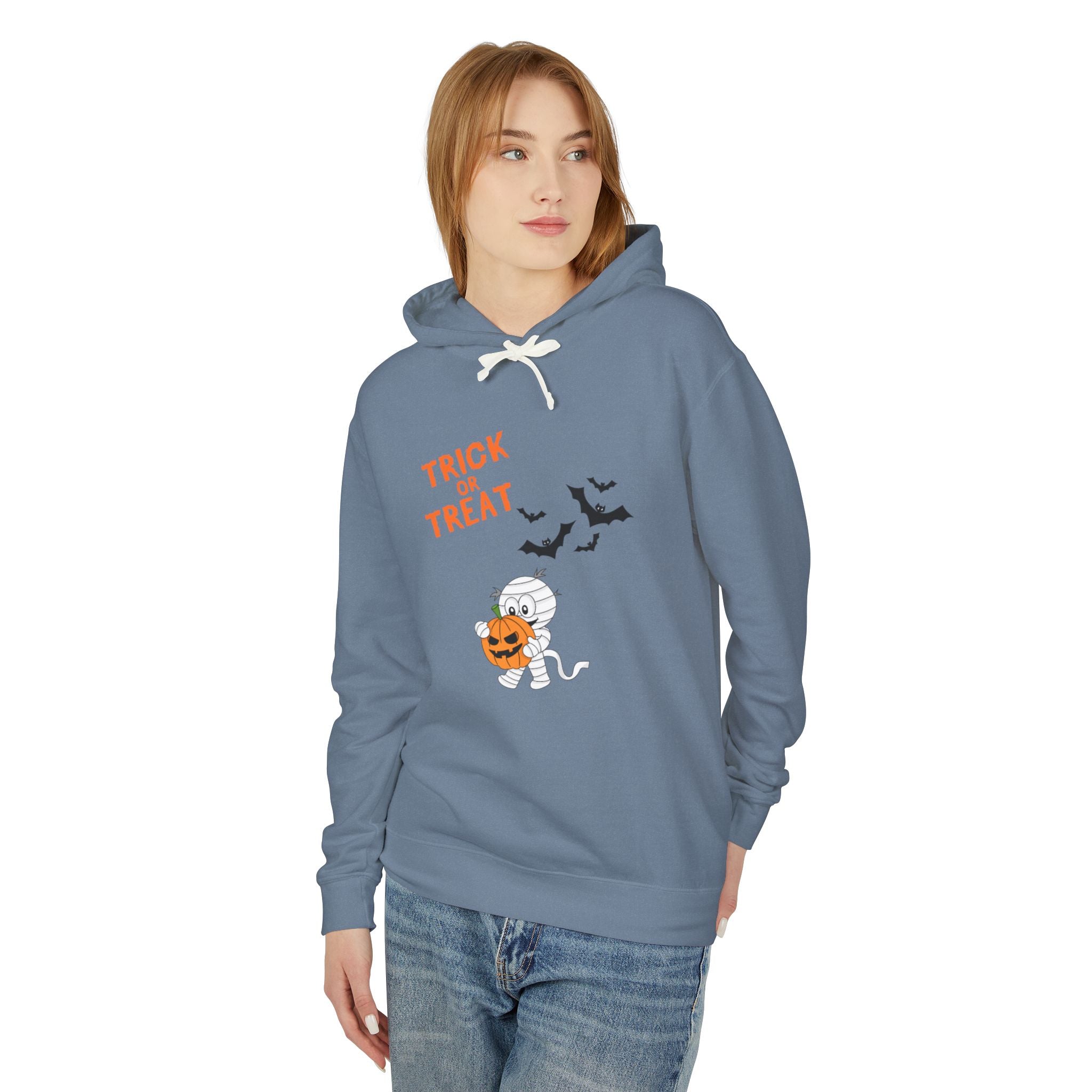 Merry Halloween Unisex Lightweight Hooded Sweatshirt