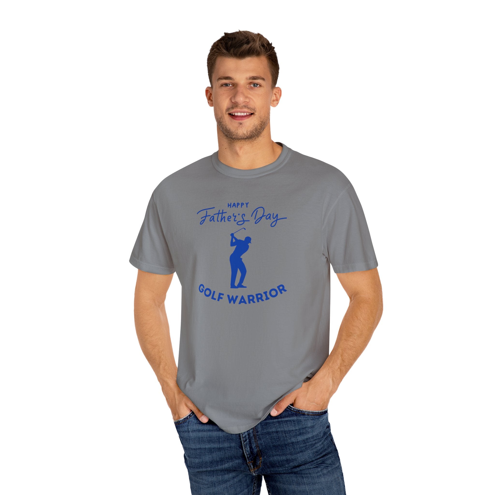 Happy Father's Day Golf Warrior Unisex Garment-Dyed T-shirt