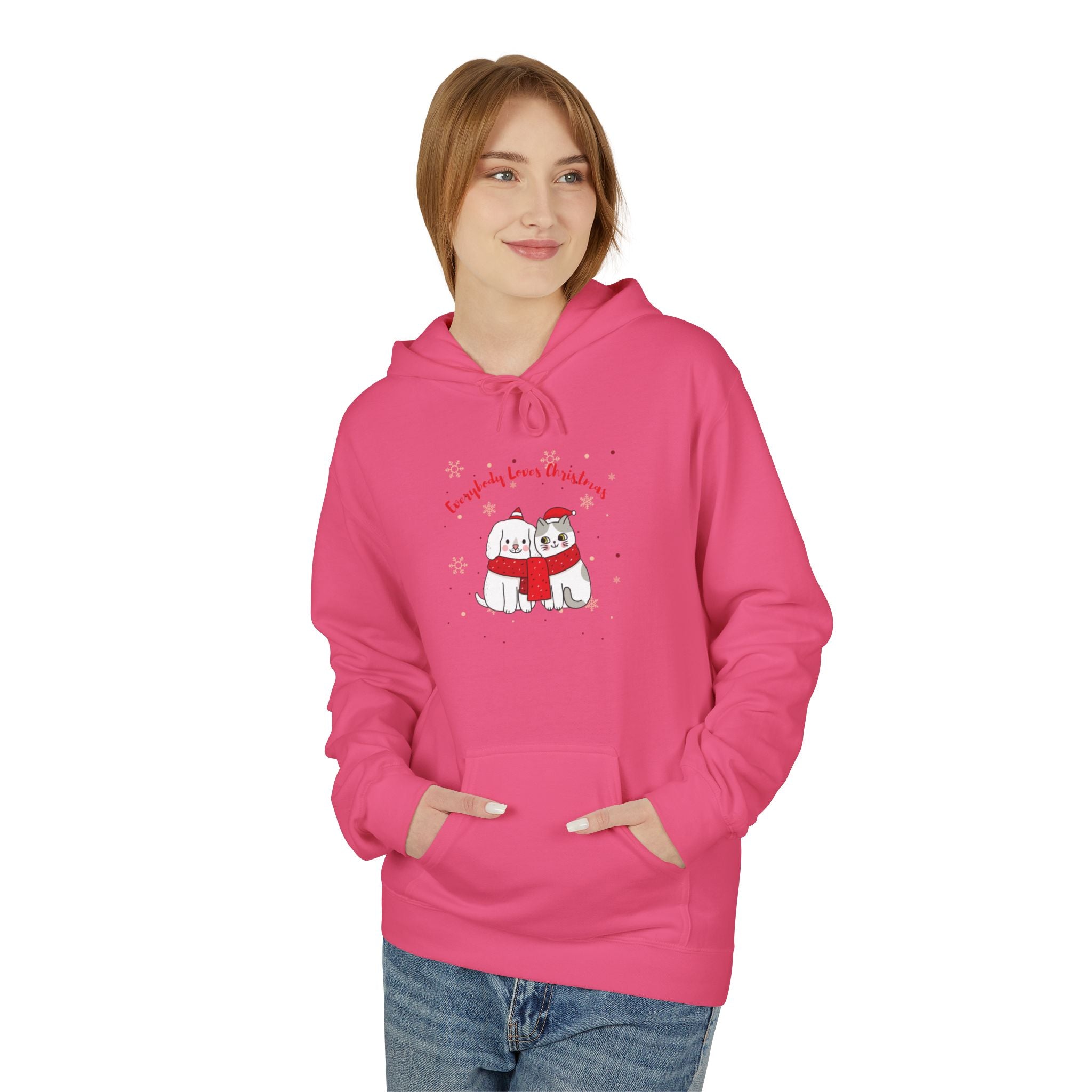 Everybody Loves Christmas Unisex Midweight Softstyle Fleece Hoodie