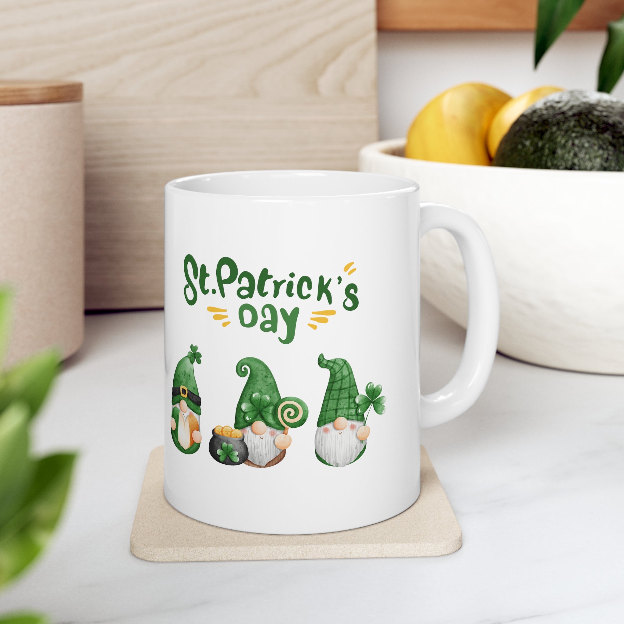 St Patty's Day Gnome Ceramic Mug 11oz
