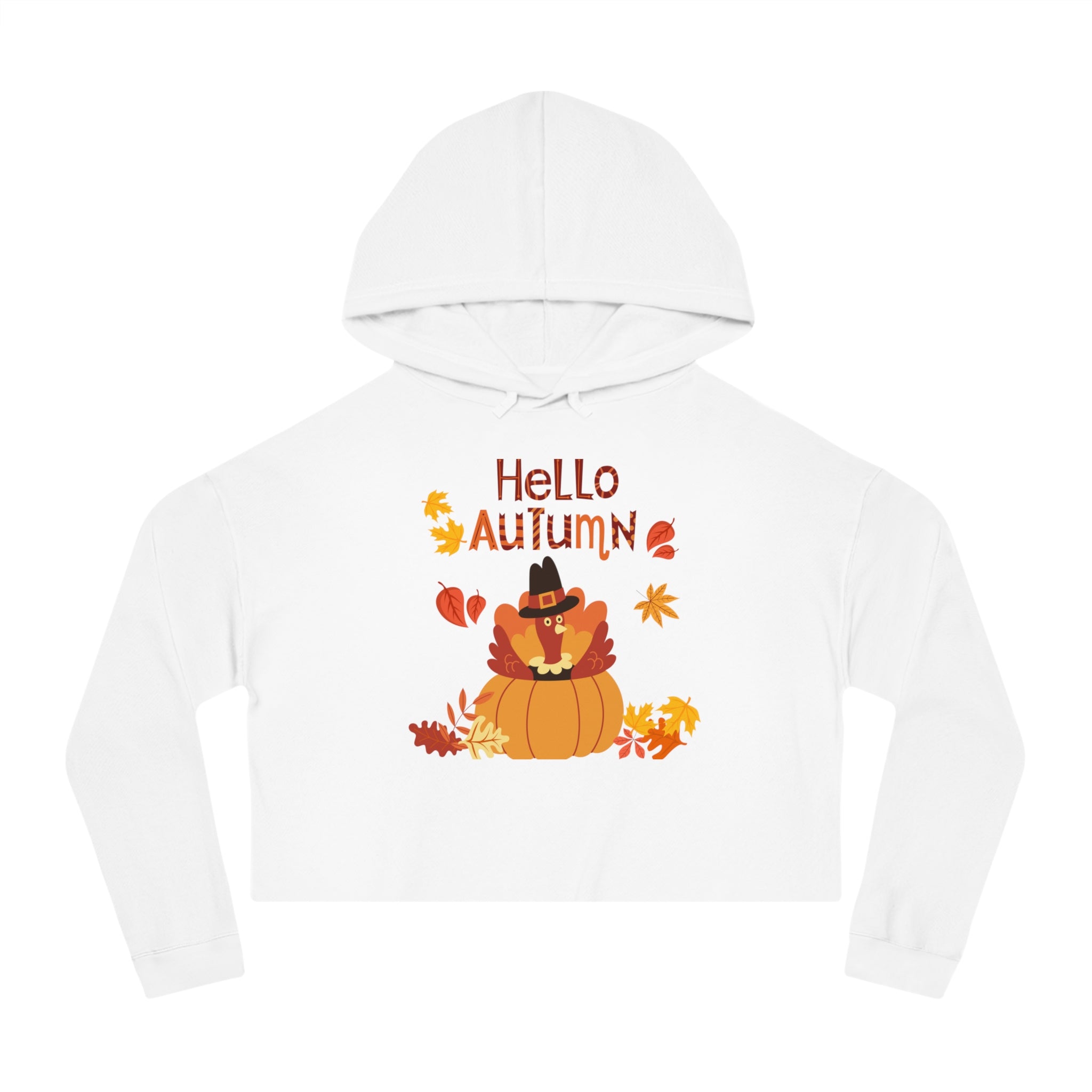 Hello Autumn Women’s Cropped Hooded Sweatshirt