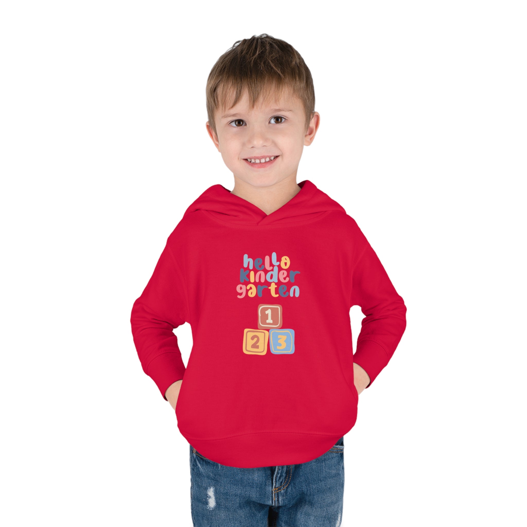 Hello Kindergarten Toddler Pullover Fleece Hoodie