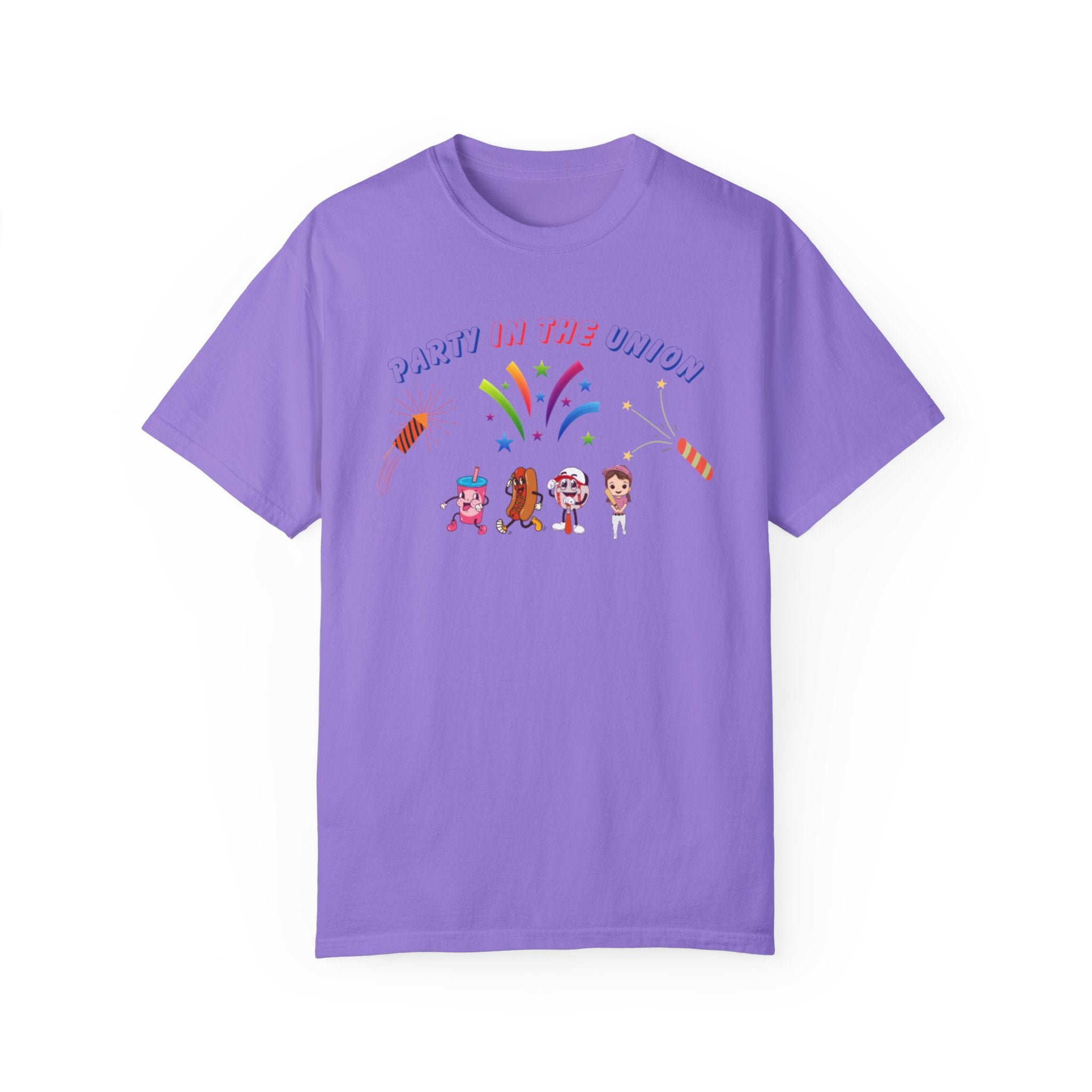 Party In The Union Unisex Garment-Dyed T-shirt