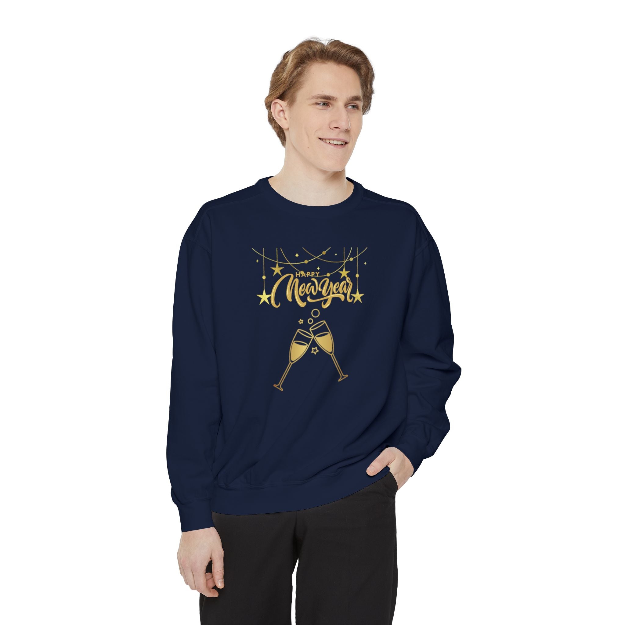 Happy New Year Unisex Garment-Dyed Sweatshirt