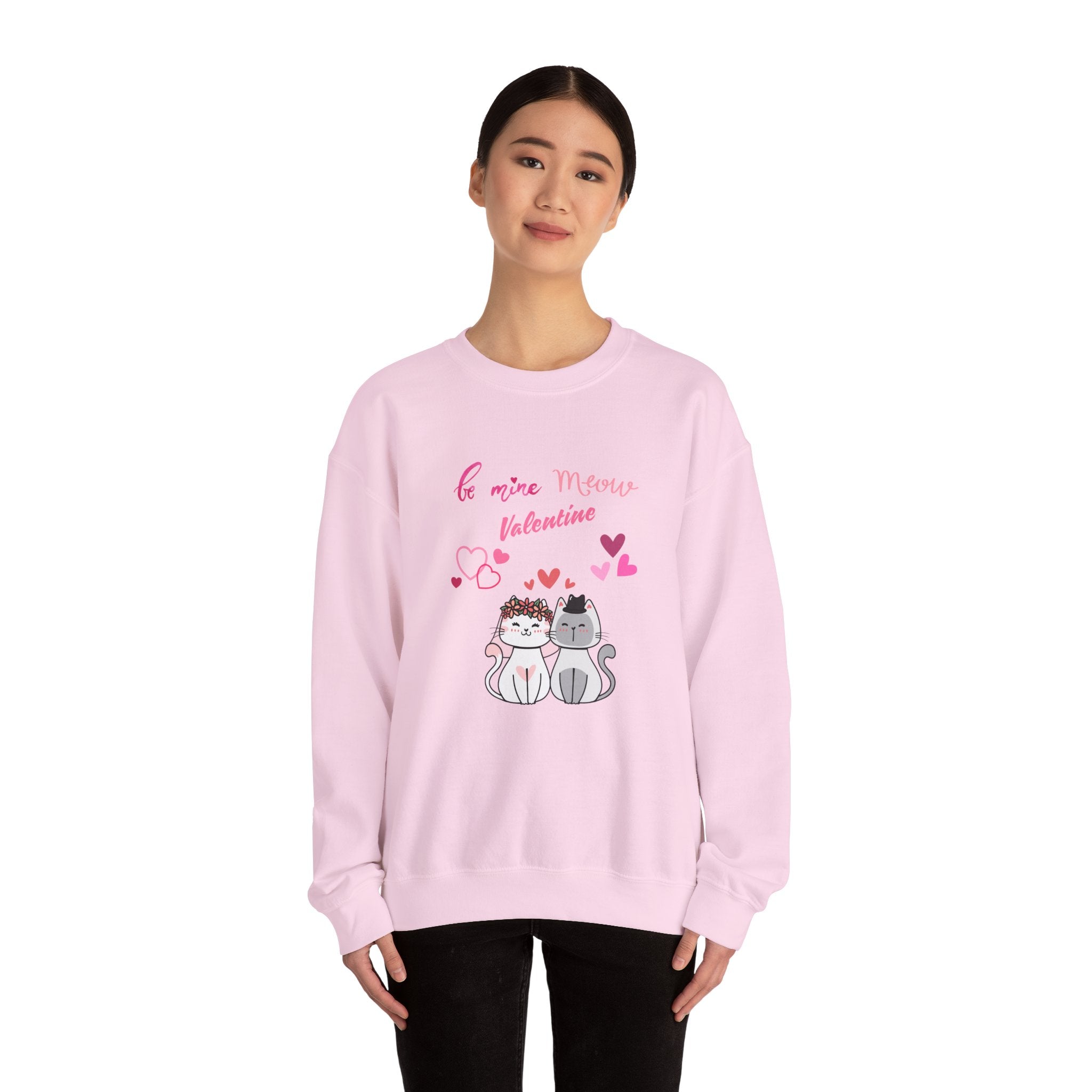 Meow Valentine's Day Unisex Heavy Blend™ Crewneck Sweatshirt