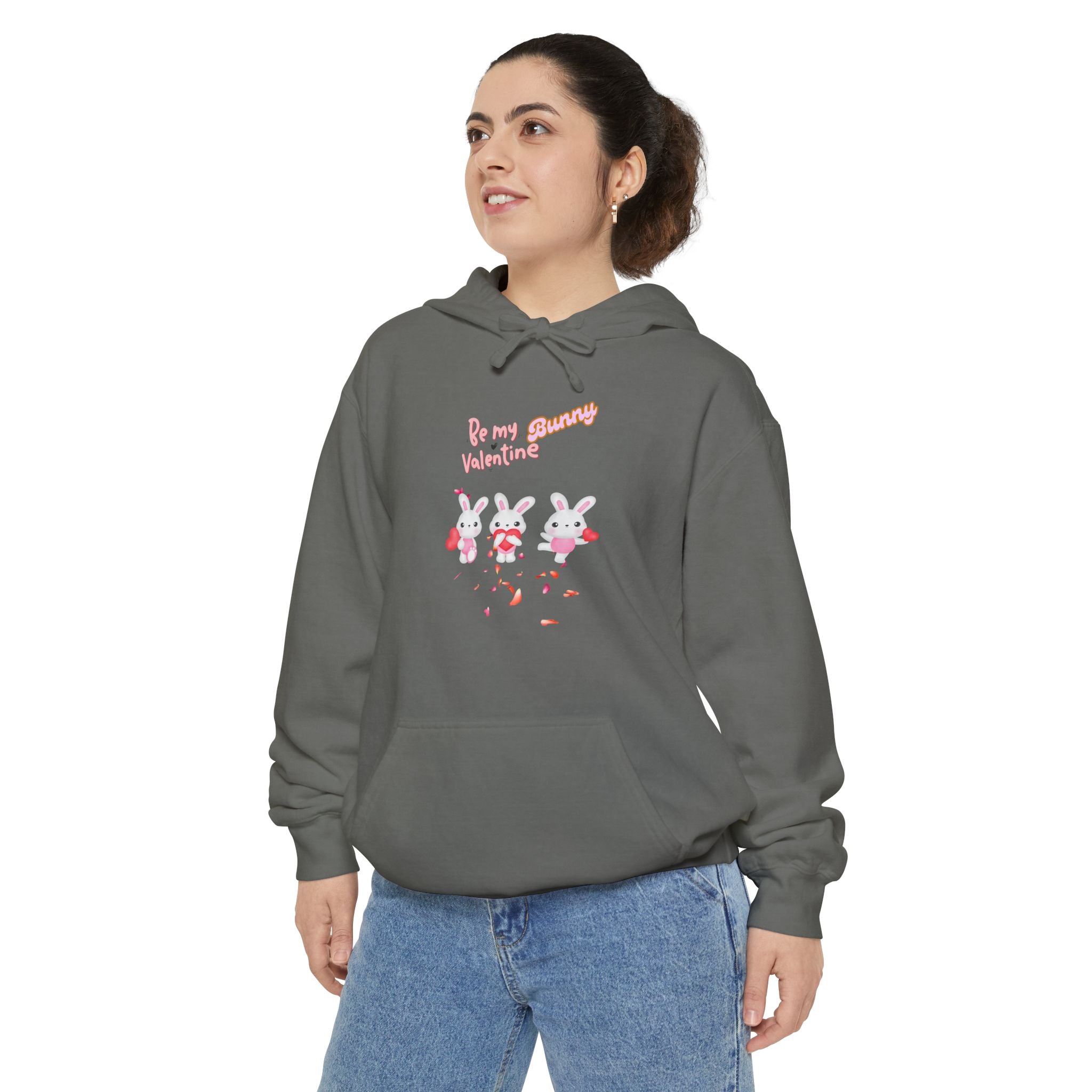 My Bunny Valentine Unisex Garment-Dyed Hoodie