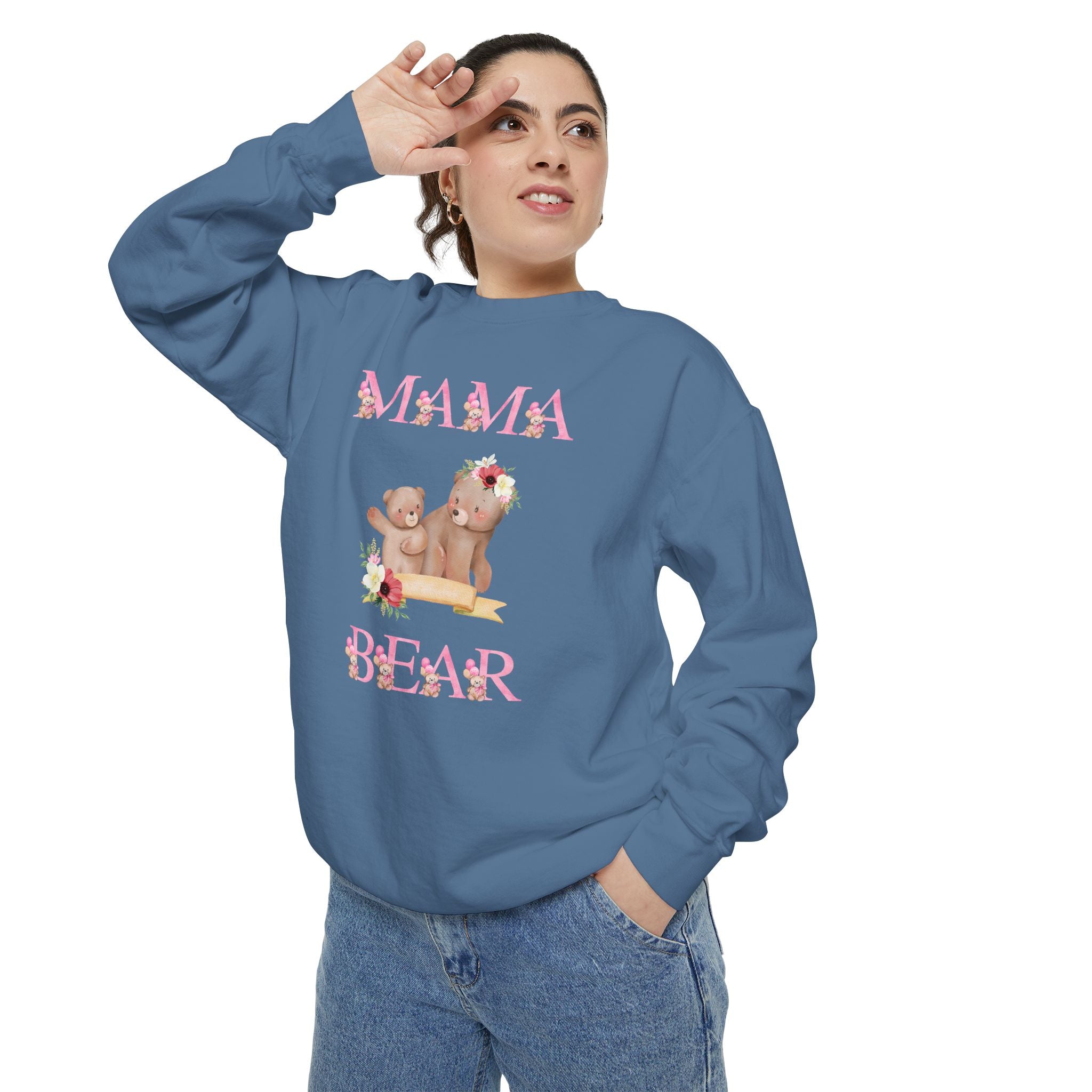 Mama Bear Unisex Garment-Dyed Sweatshirt