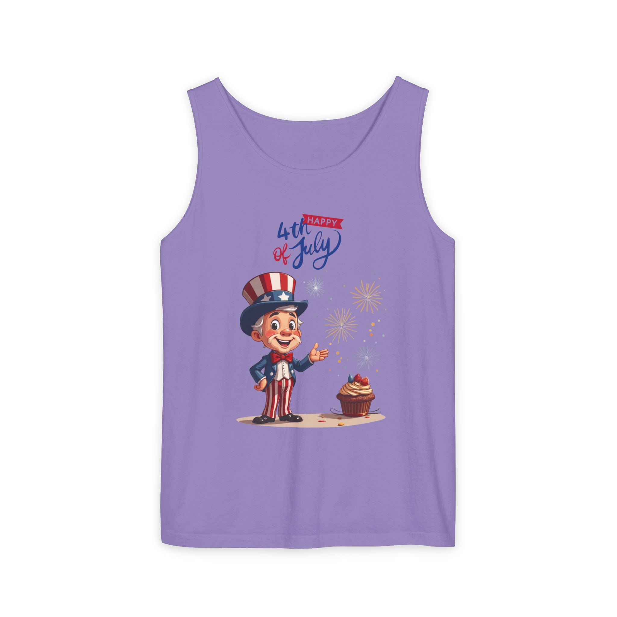 Uncle Sam Happy 4th of July Tank Top Unisex Sleeveless Shirt