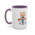 Team Dad Accent Coffee Mug
