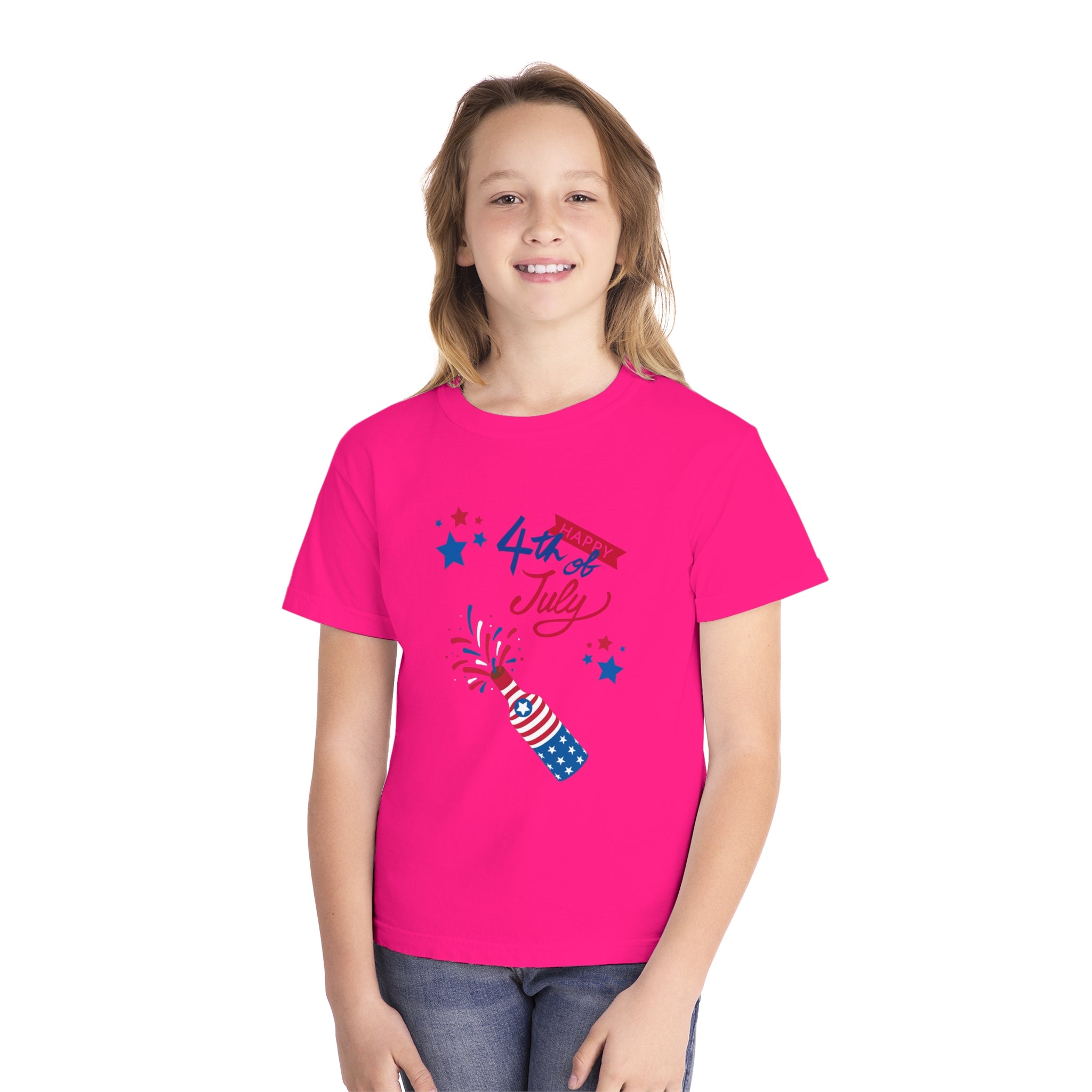 Happy 4th Of July Celebration Youth Midweight Tee