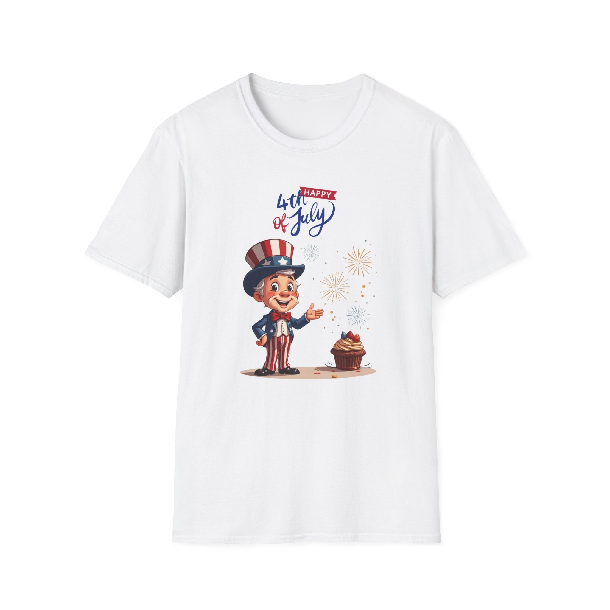 Uncle Sam Happy 4th of July Unisex Soft-style T-Shirt