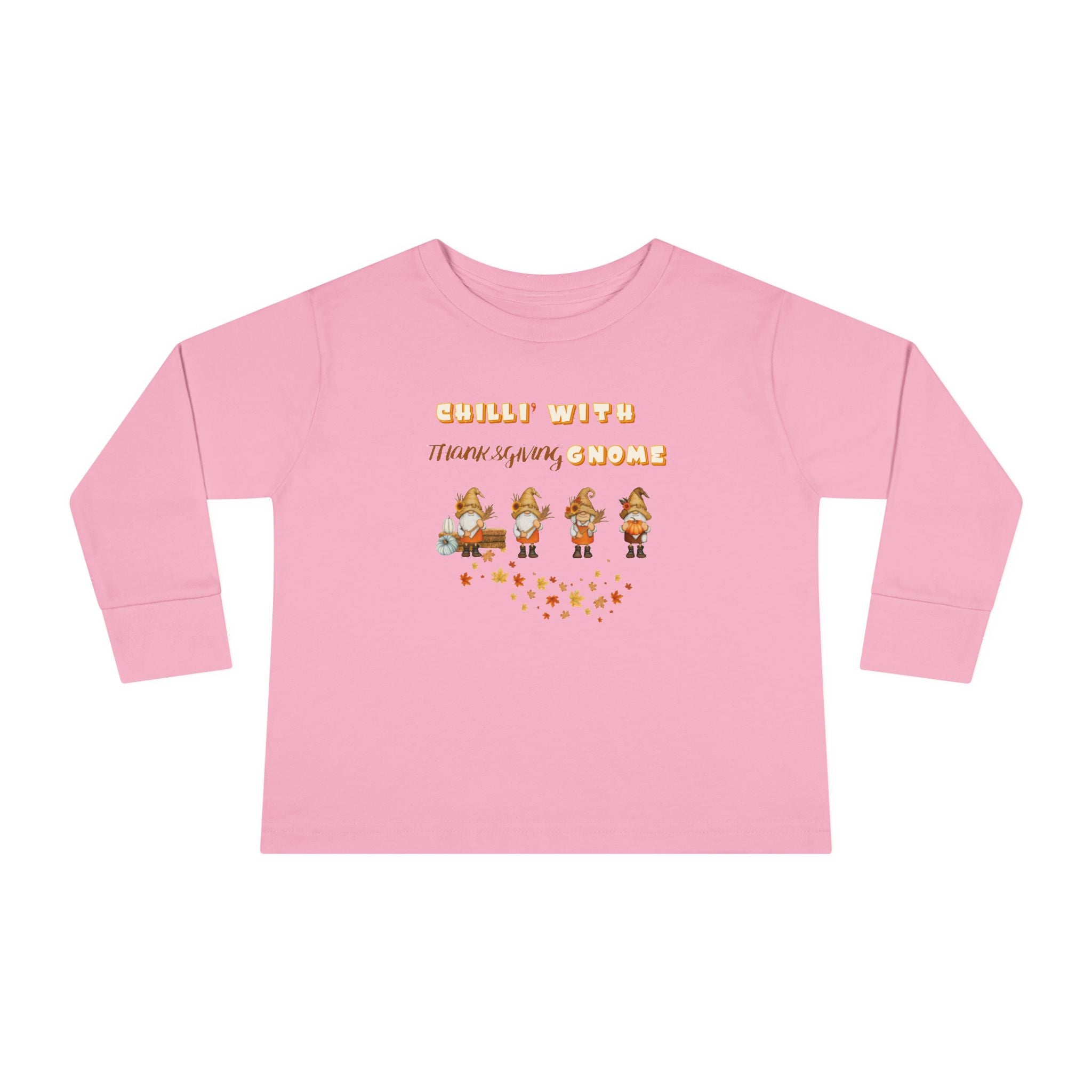 Chilli' With Thanksgiving Gnome Toddler Long Sleeve Tee