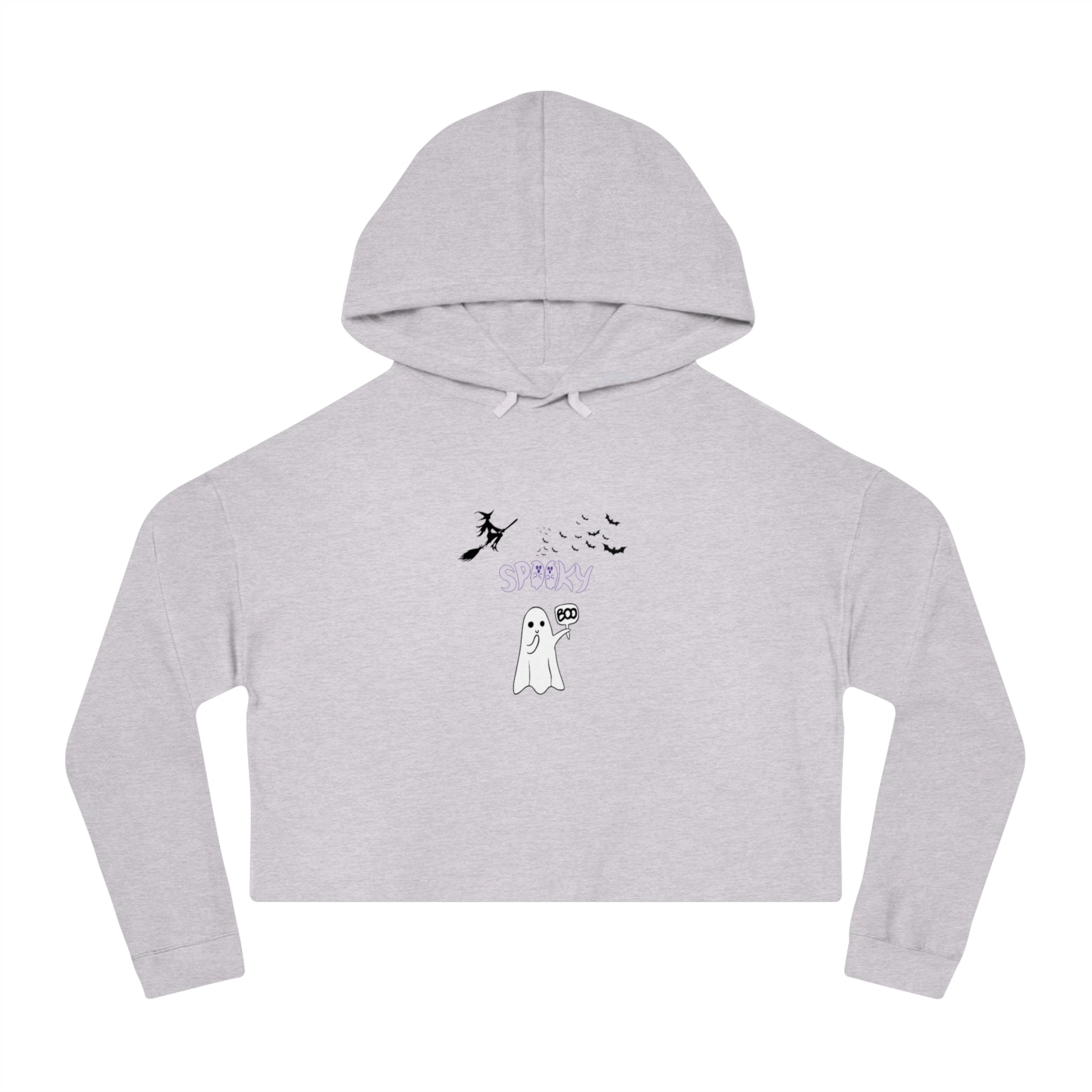 Spooky Boo Women’s Cropped Hooded Sweatshirt