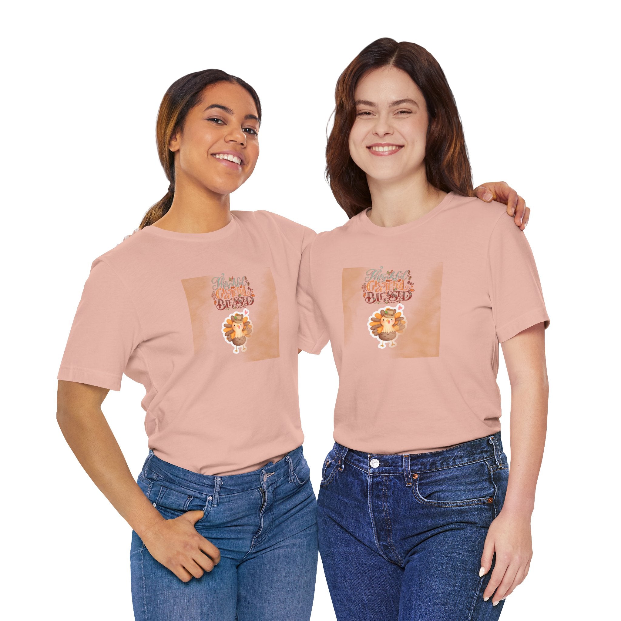 Thankful Grateful Blessed Unisex Jersey Short Sleeve Tee