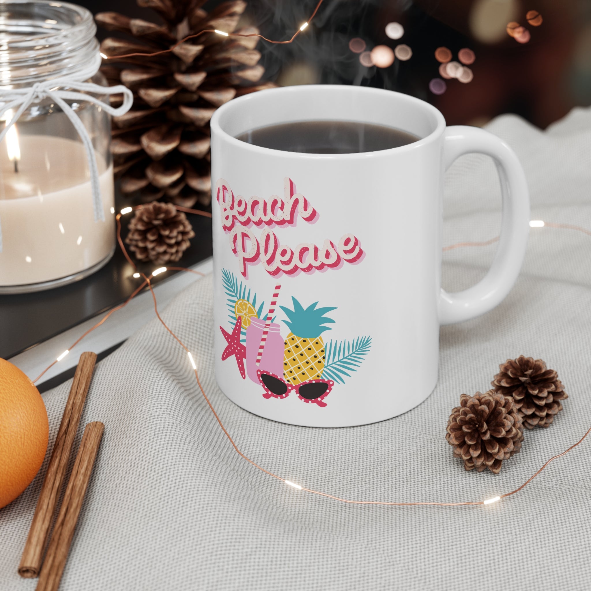 Beach Please Ceramic Mug 11oz