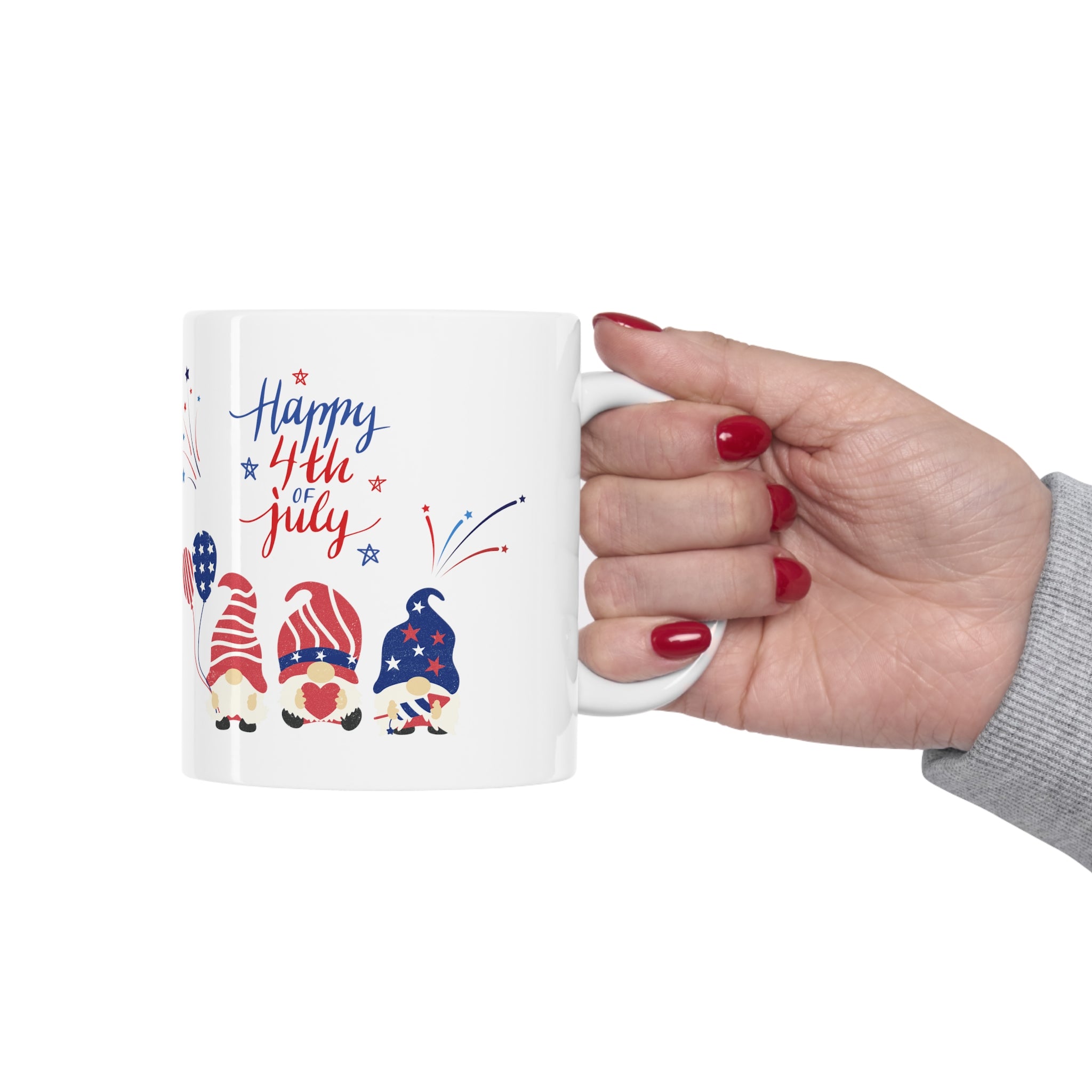 Happy 4th Of July Gnome Ceramic Mug 11oz