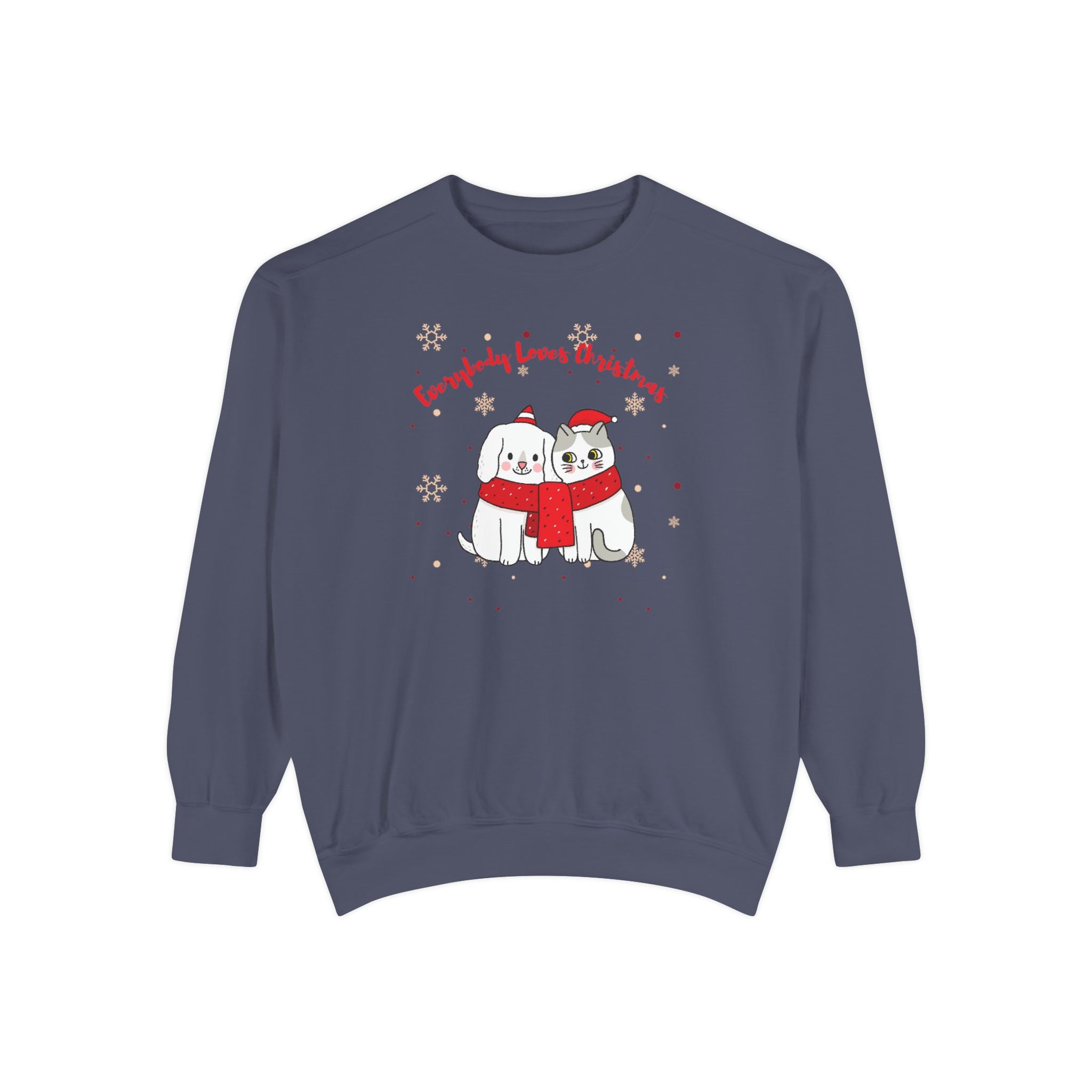 Everybody Loves Christmas Unisex Garment-Dyed Sweatshirt