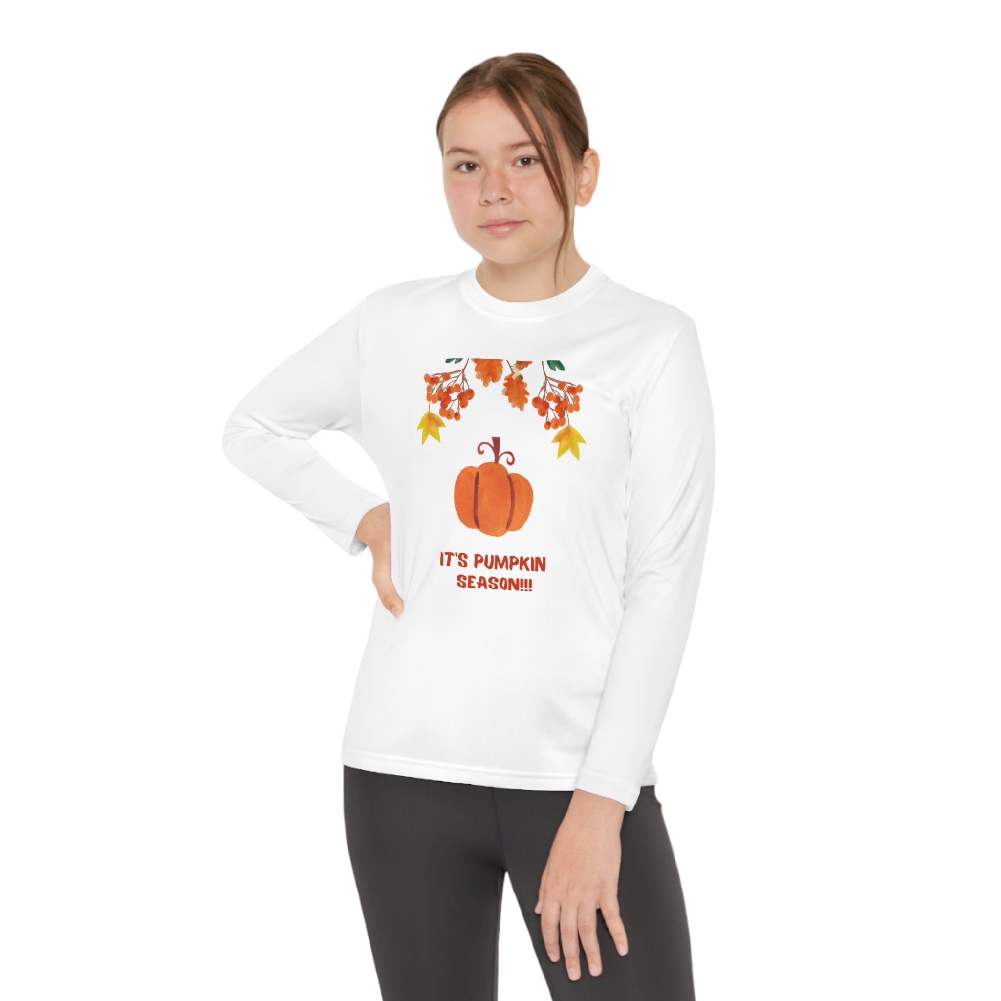 Pumpkin Season Youth Long Sleeve Competitor Tee