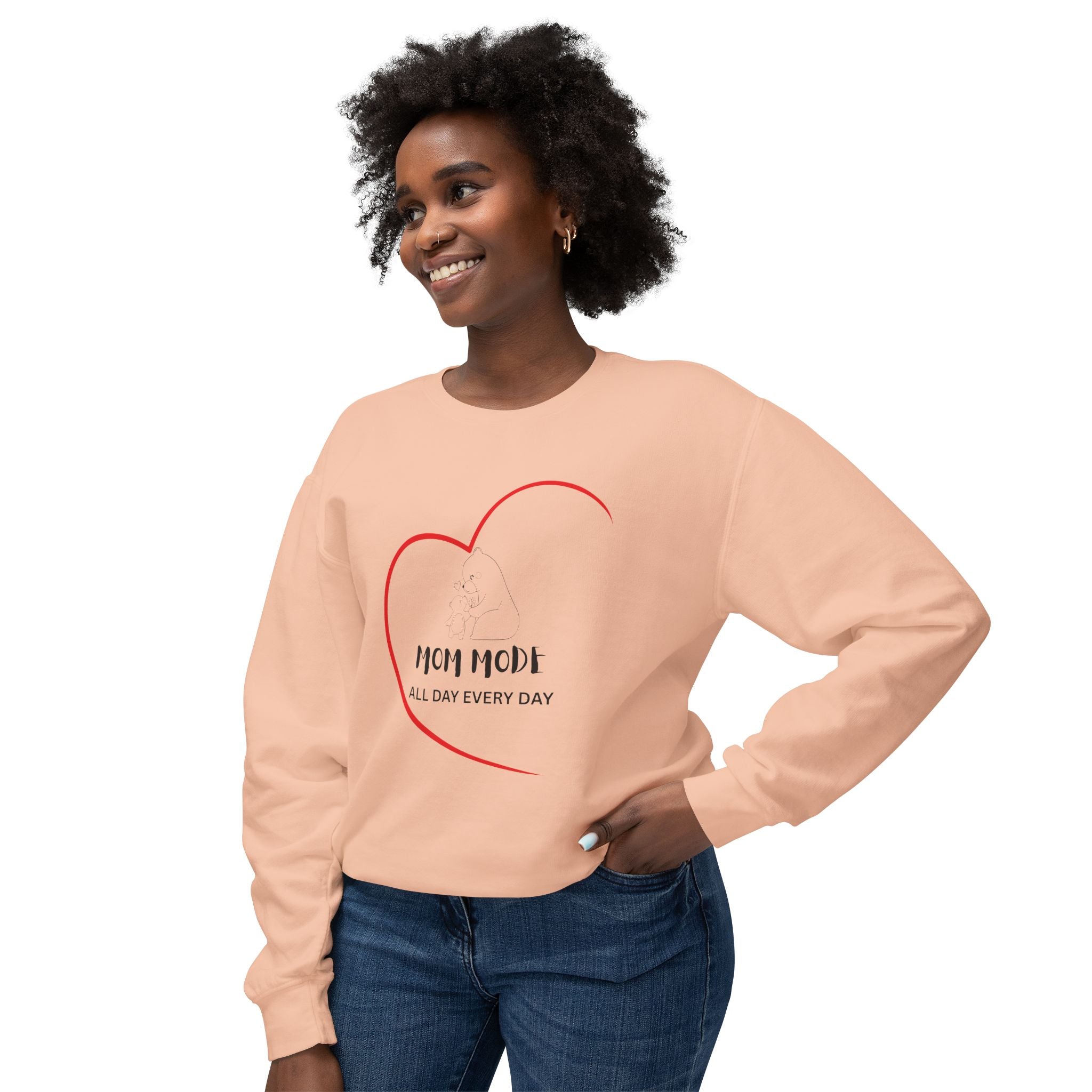 Mom Mode Lightweight Crewneck Sweatshirt