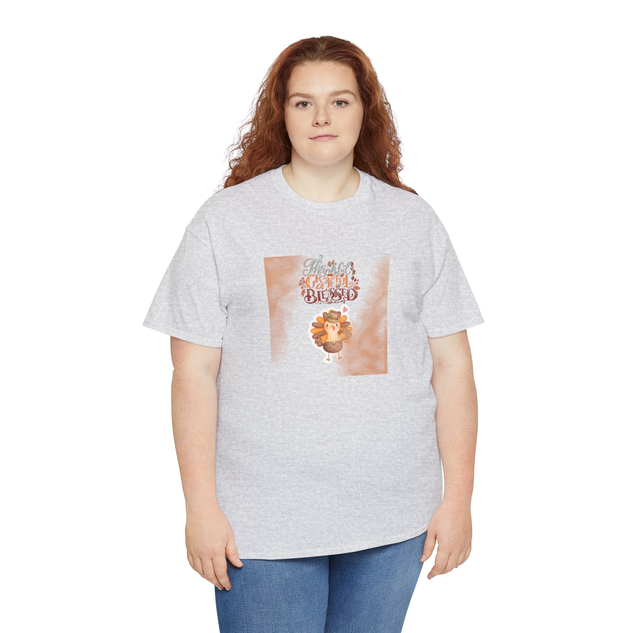 Thankful Grateful Blessed Unisex Heavy Cotton Tee