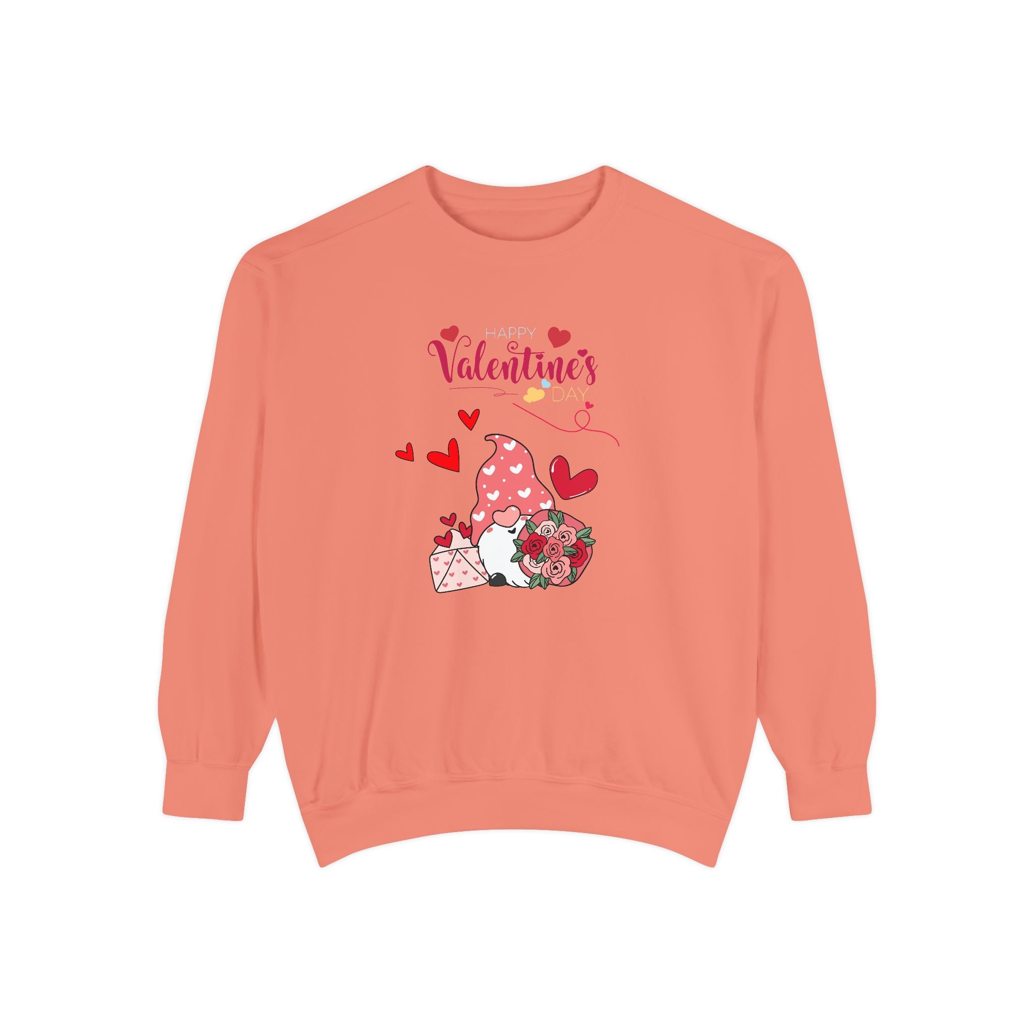 Gnome Valentine's Day Unisex Garment-Dyed Sweatshirt