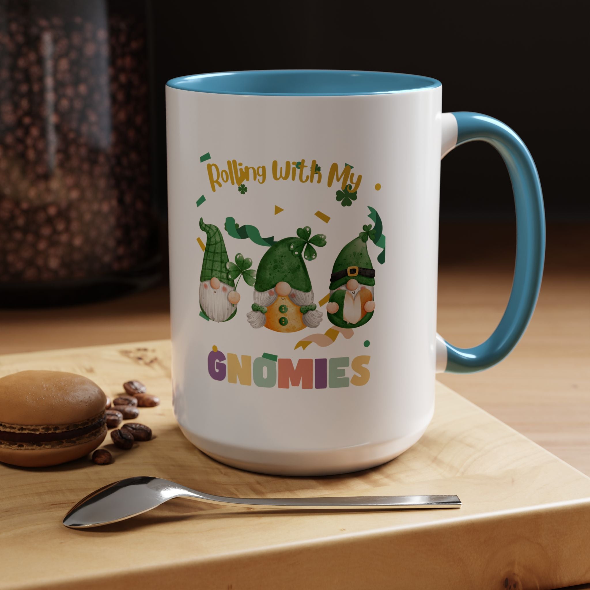 Rolling With My Gnomies Accent Coffee Mug - Fun St. Patrick's Day Gift
