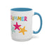 Summer Starfish Accent Coffee Mug (11, 15oz)