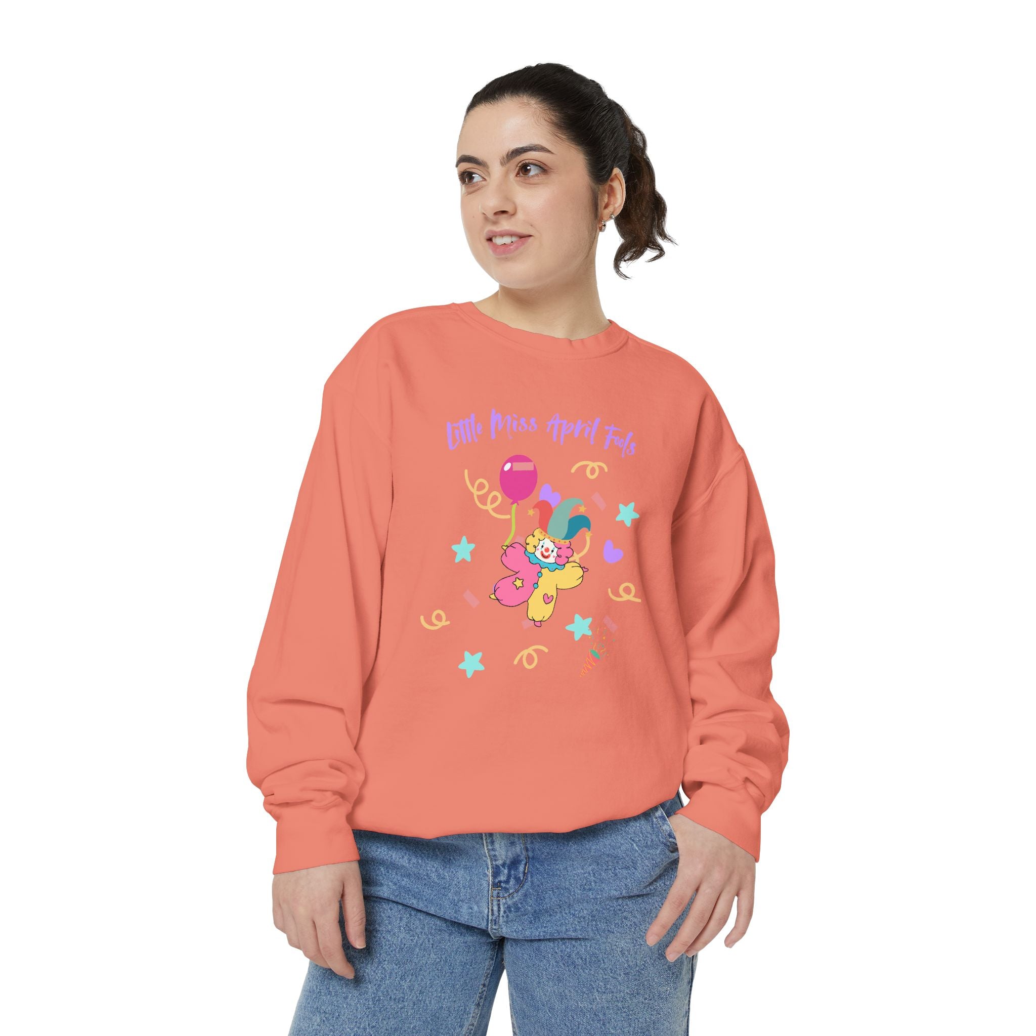 Little Miss April Fool's Day Unisex Garment-Dyed Sweatshirt