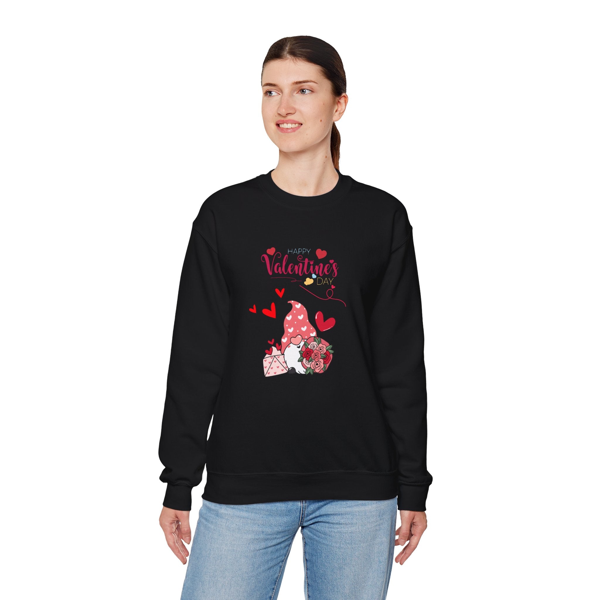 Gnome Valentine's Day Unisex Heavy Blend™ Crewneck Sweatshirt