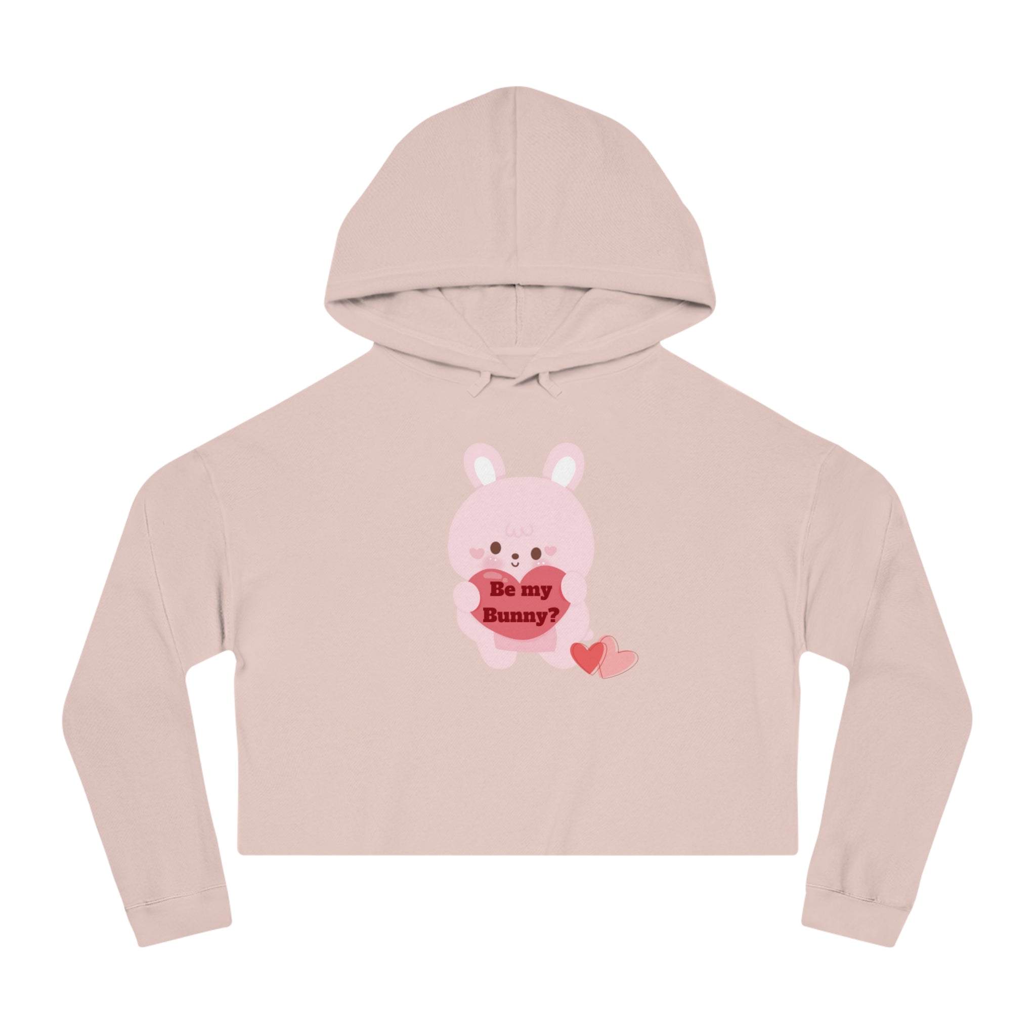 V-Day Bunny Women’s Cropped Hooded Sweatshirt