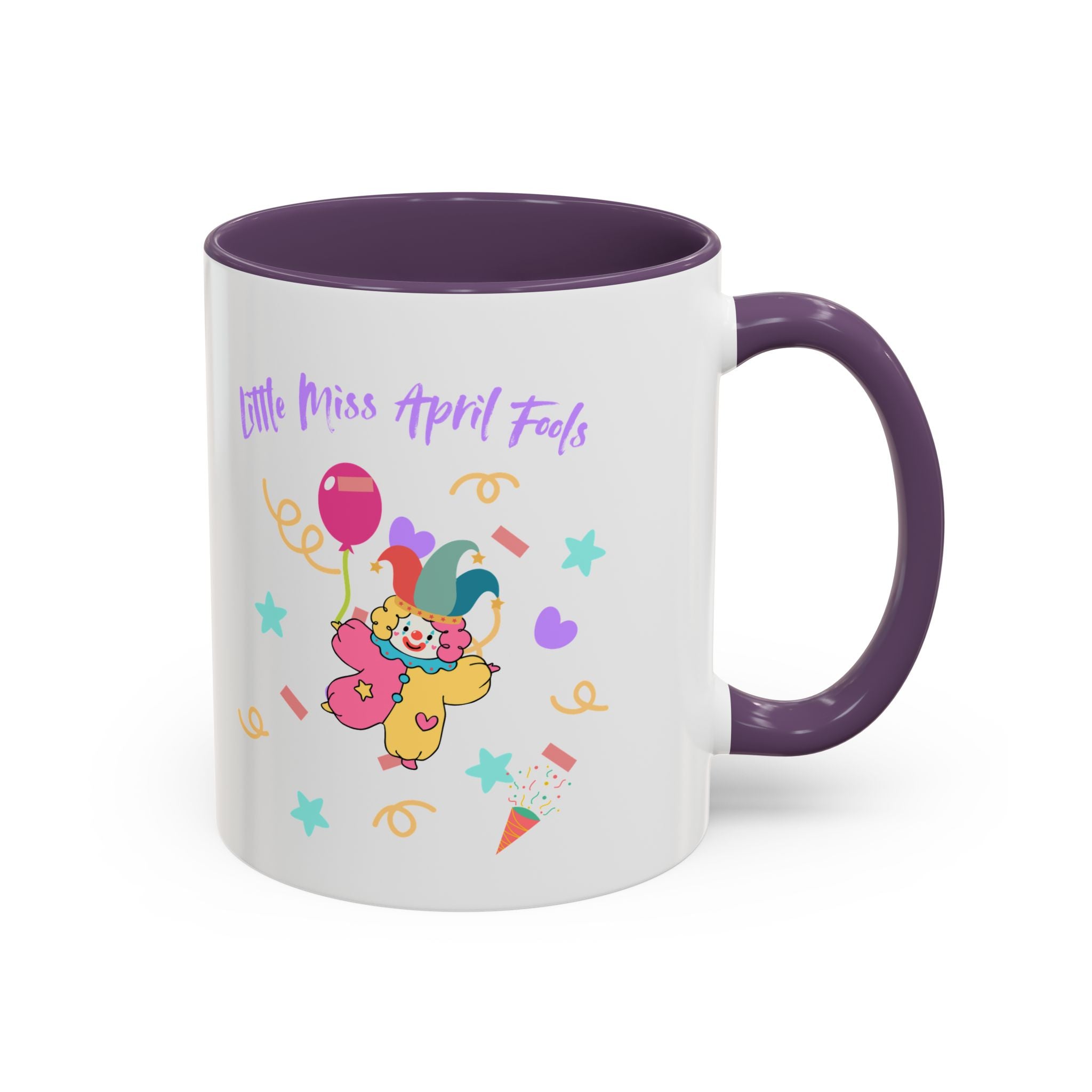 Little Miss April Fool's  Day Accent Coffee Mug - Fun & Whimsical 11oz/15oz
