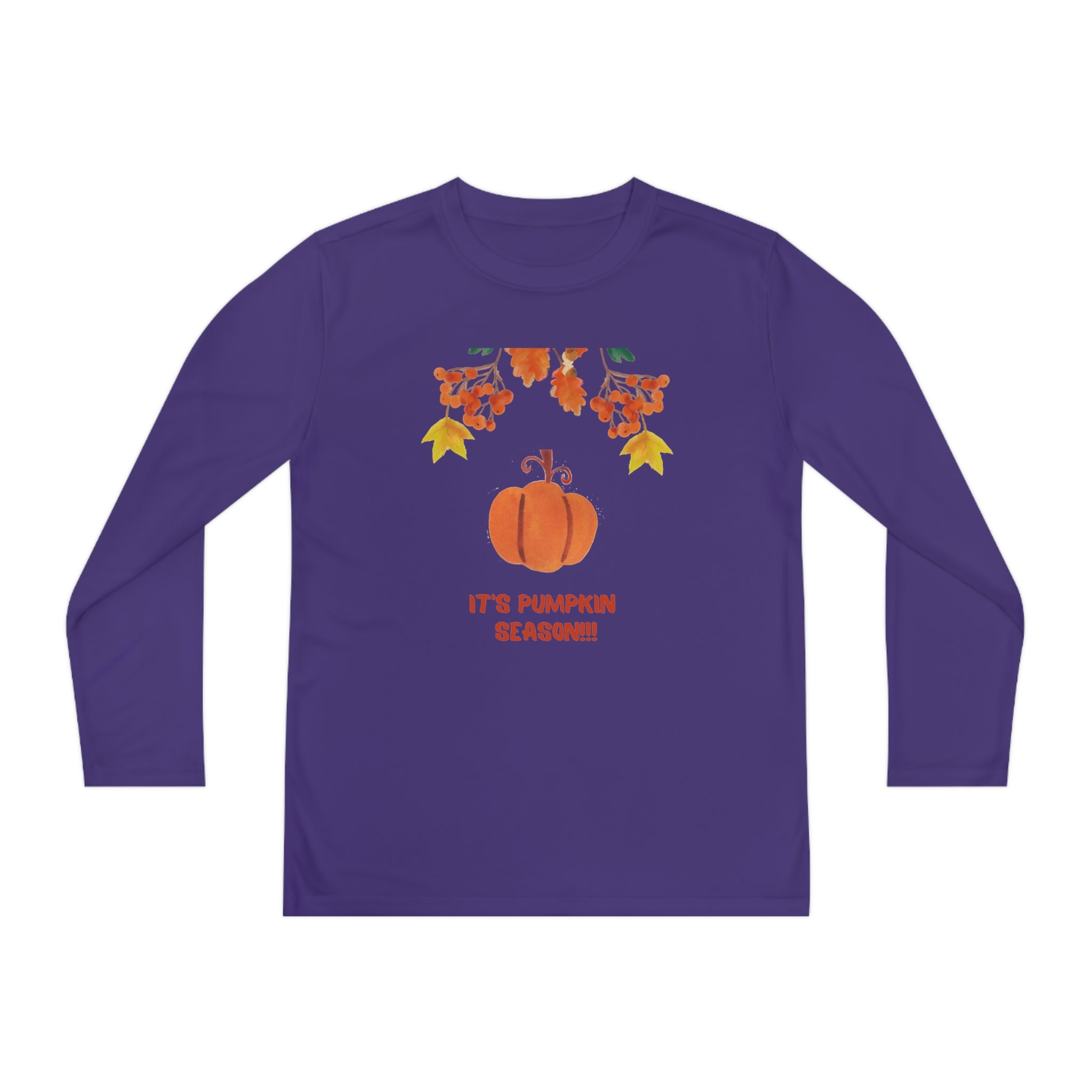 Pumpkin Season Youth Long Sleeve Competitor Tee