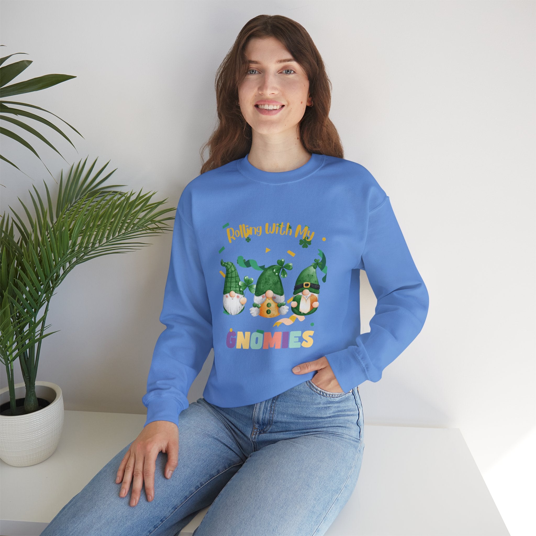 Rolling With My Gnomies Crewneck Sweatshirt - Unisex Heavy Blend™