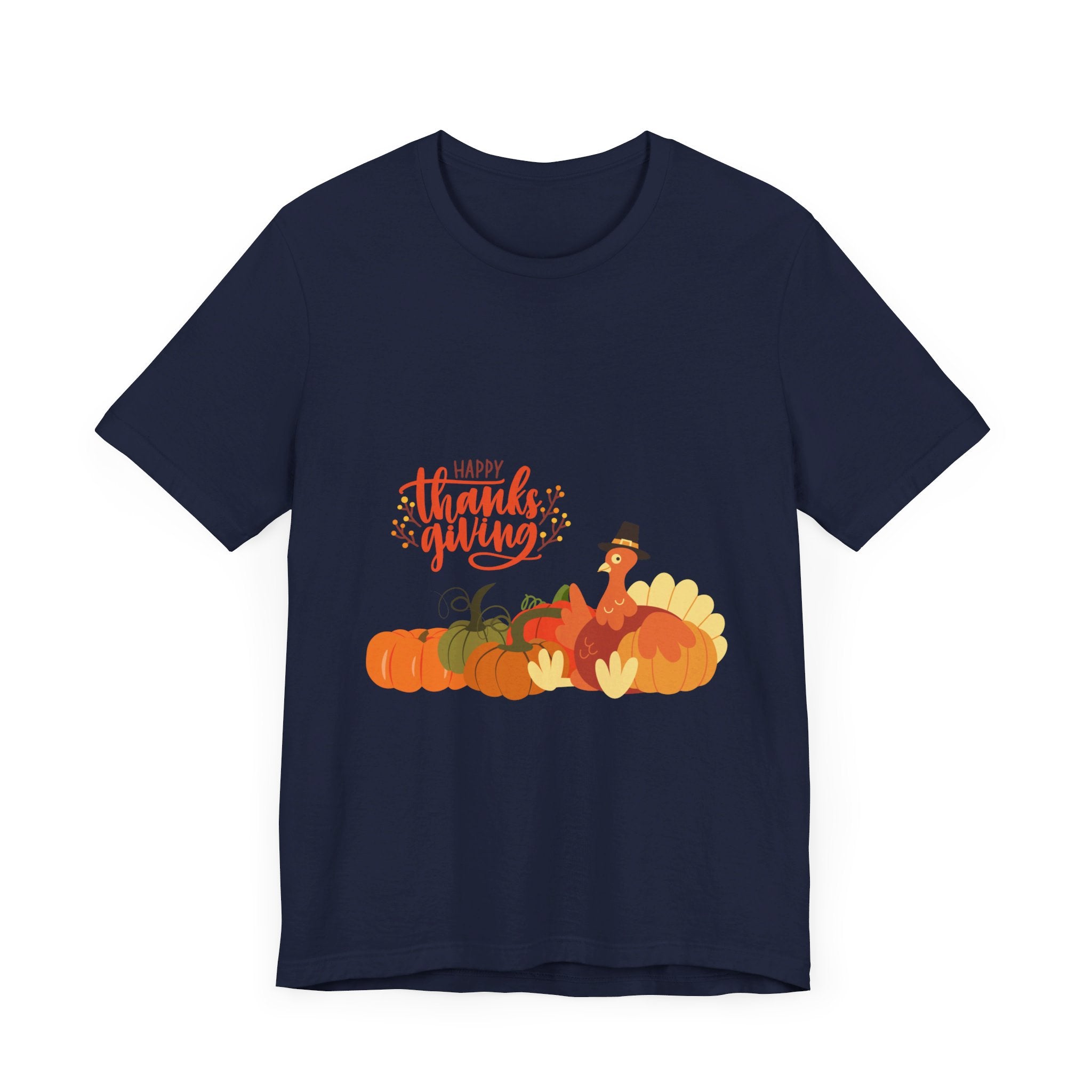 Happy Thanksgiving Turkey Unisex Jersey Short Sleeve Tee
