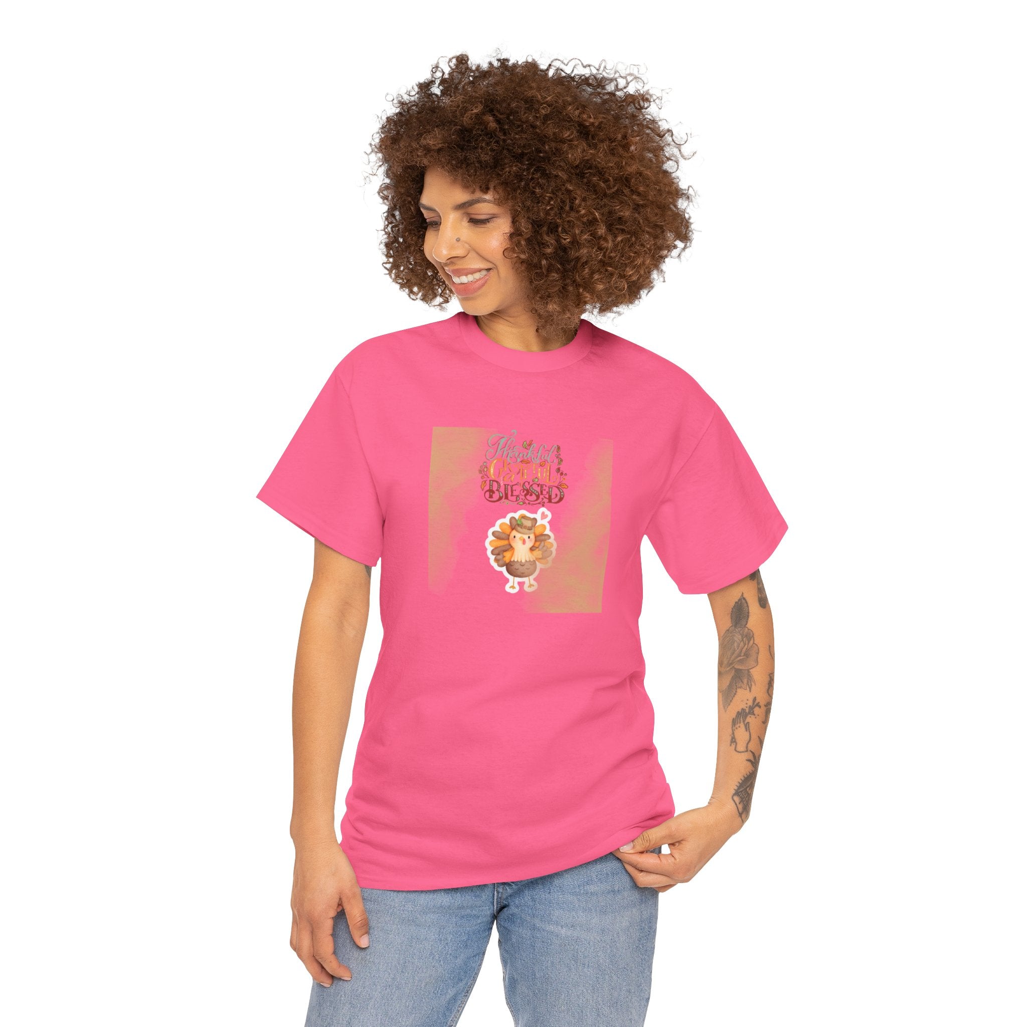 Thankful Grateful Blessed Unisex Heavy Cotton Tee