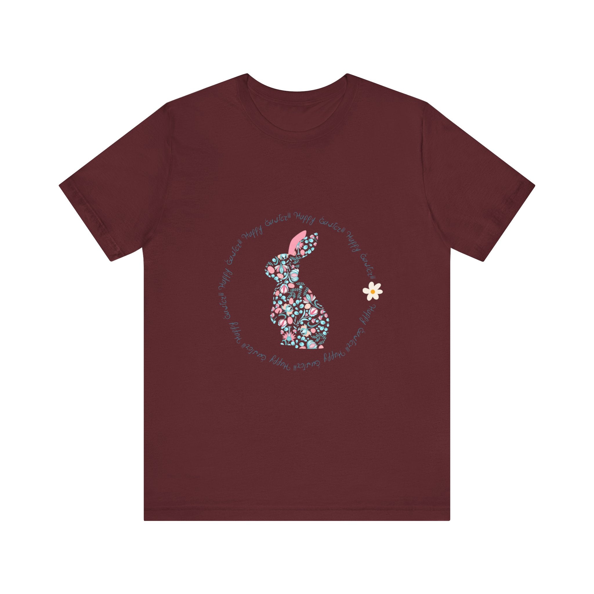 Happy Easter Rabbit Day Unisex Jersey Short Sleeve Tee