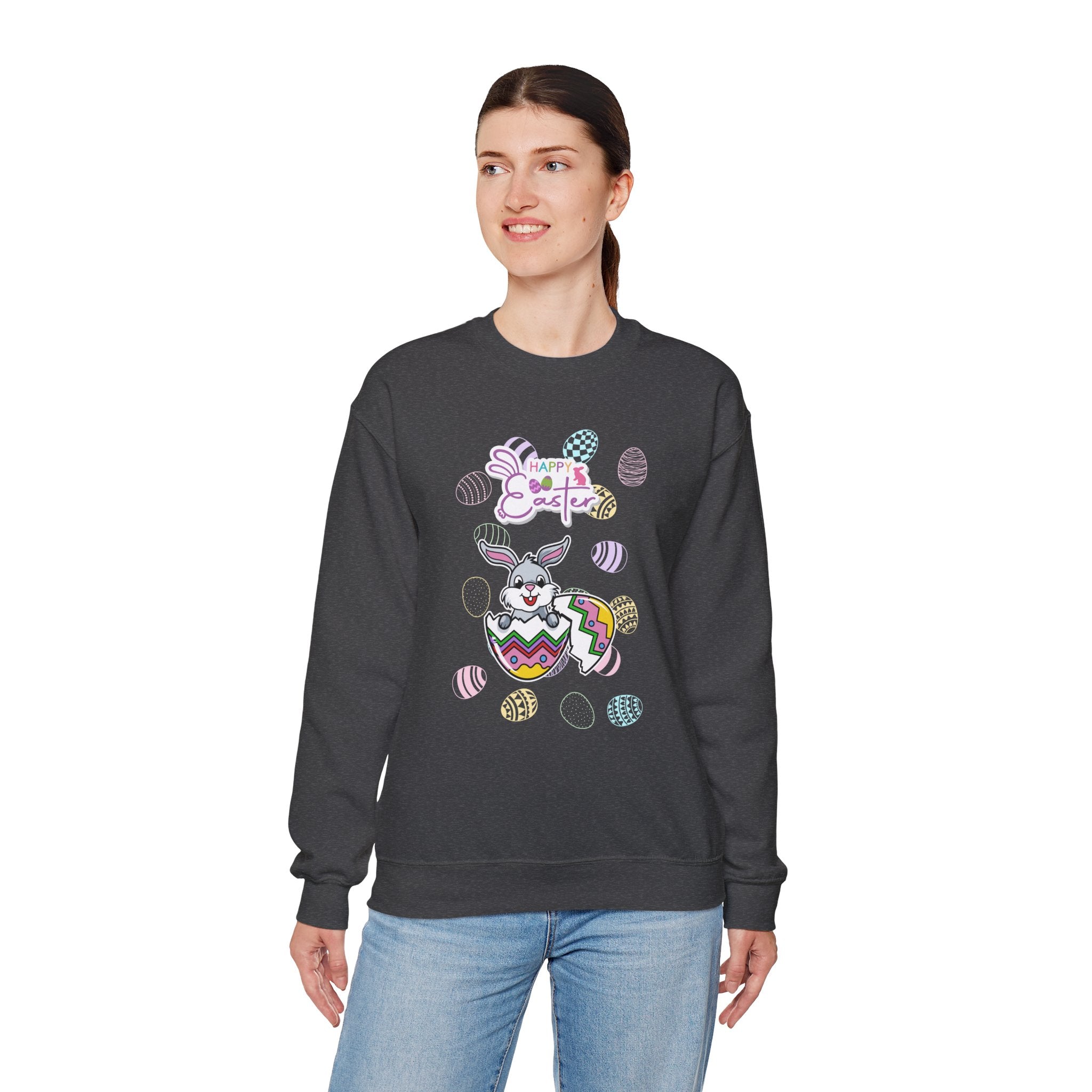 Easter Greetings Crewneck Sweatshirt – Unisex Heavy Blend™ – Happy Easter Design