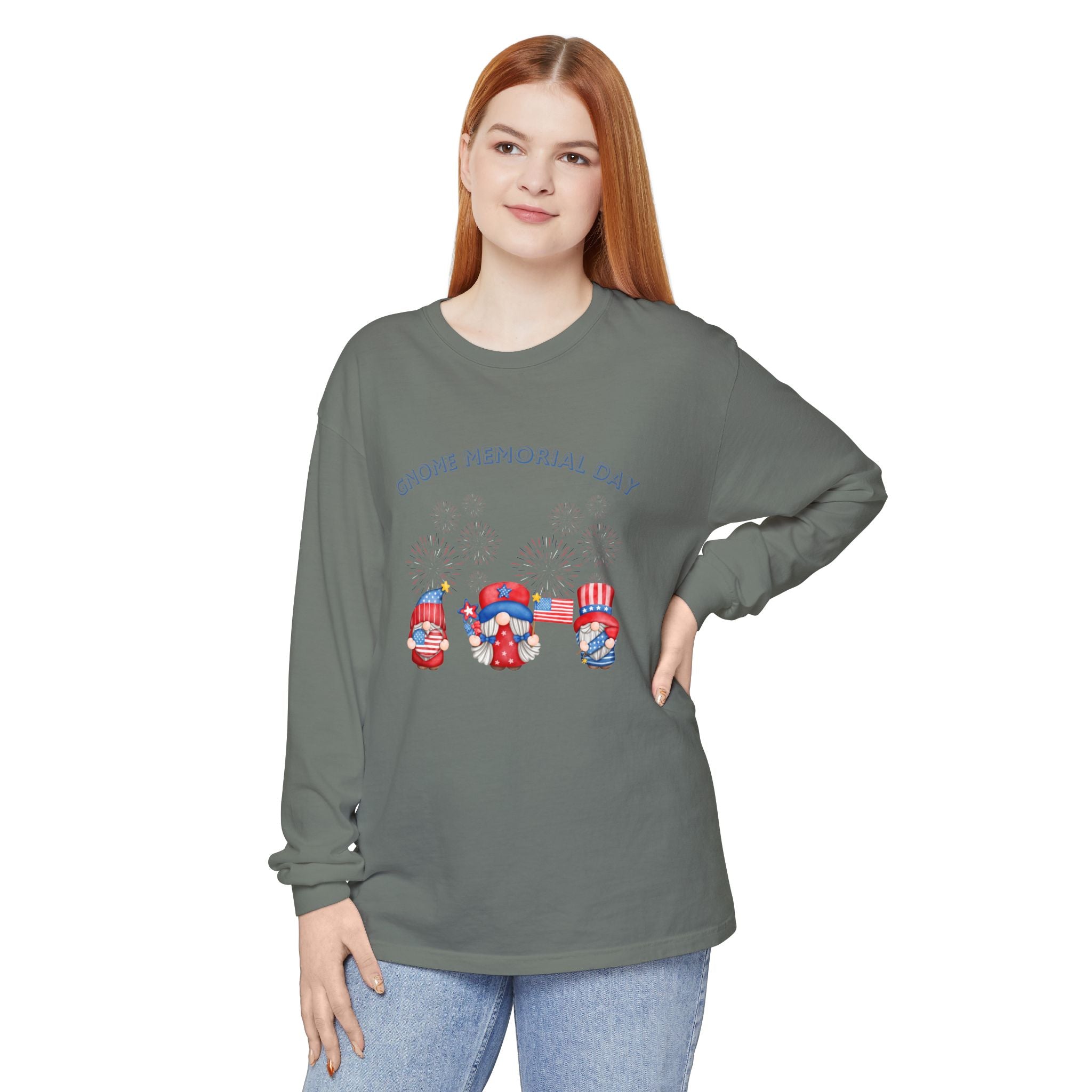 Gnome Memorial Day Long Sleeve T-Shirt