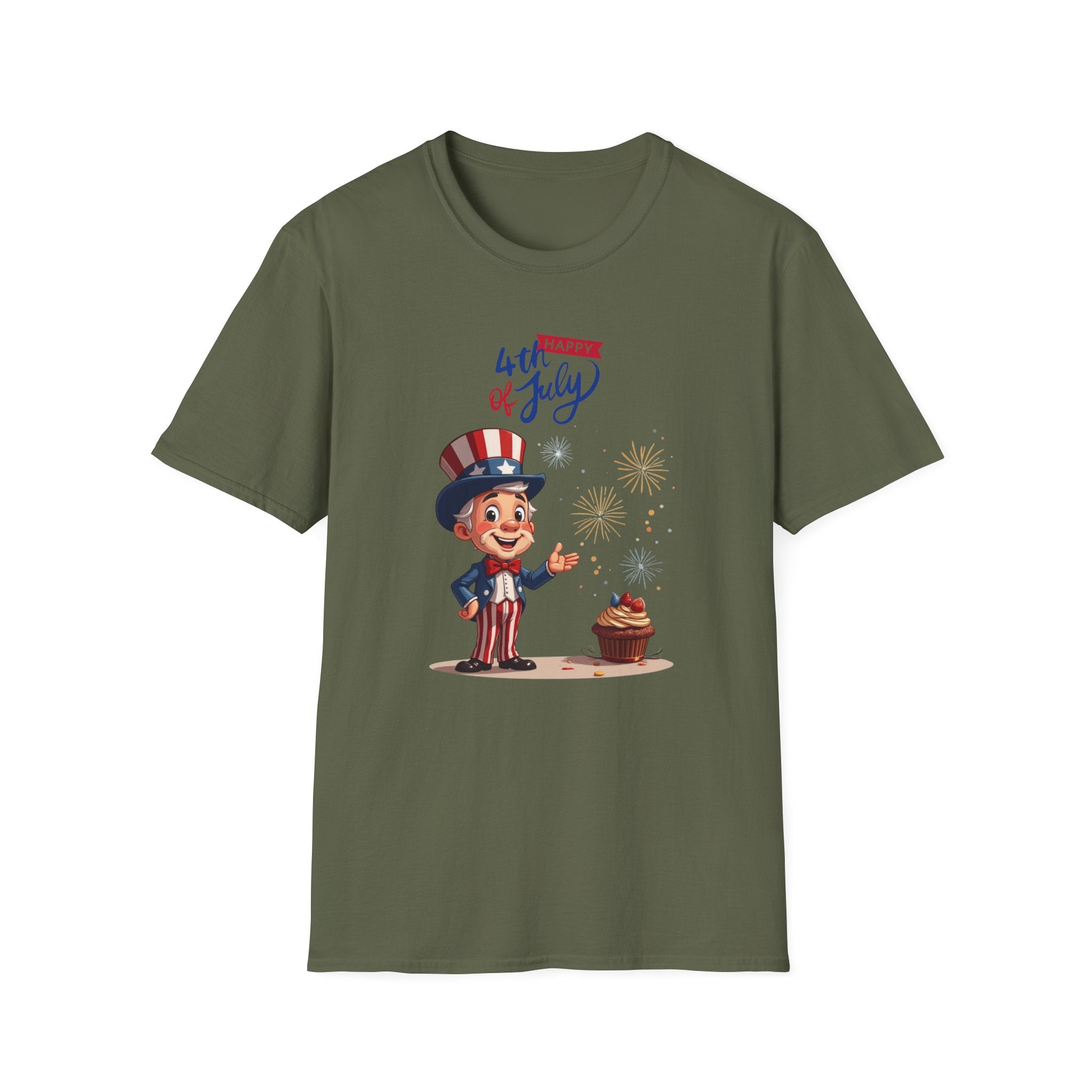 Uncle Sam Happy 4th of July Unisex Soft-style T-Shirt