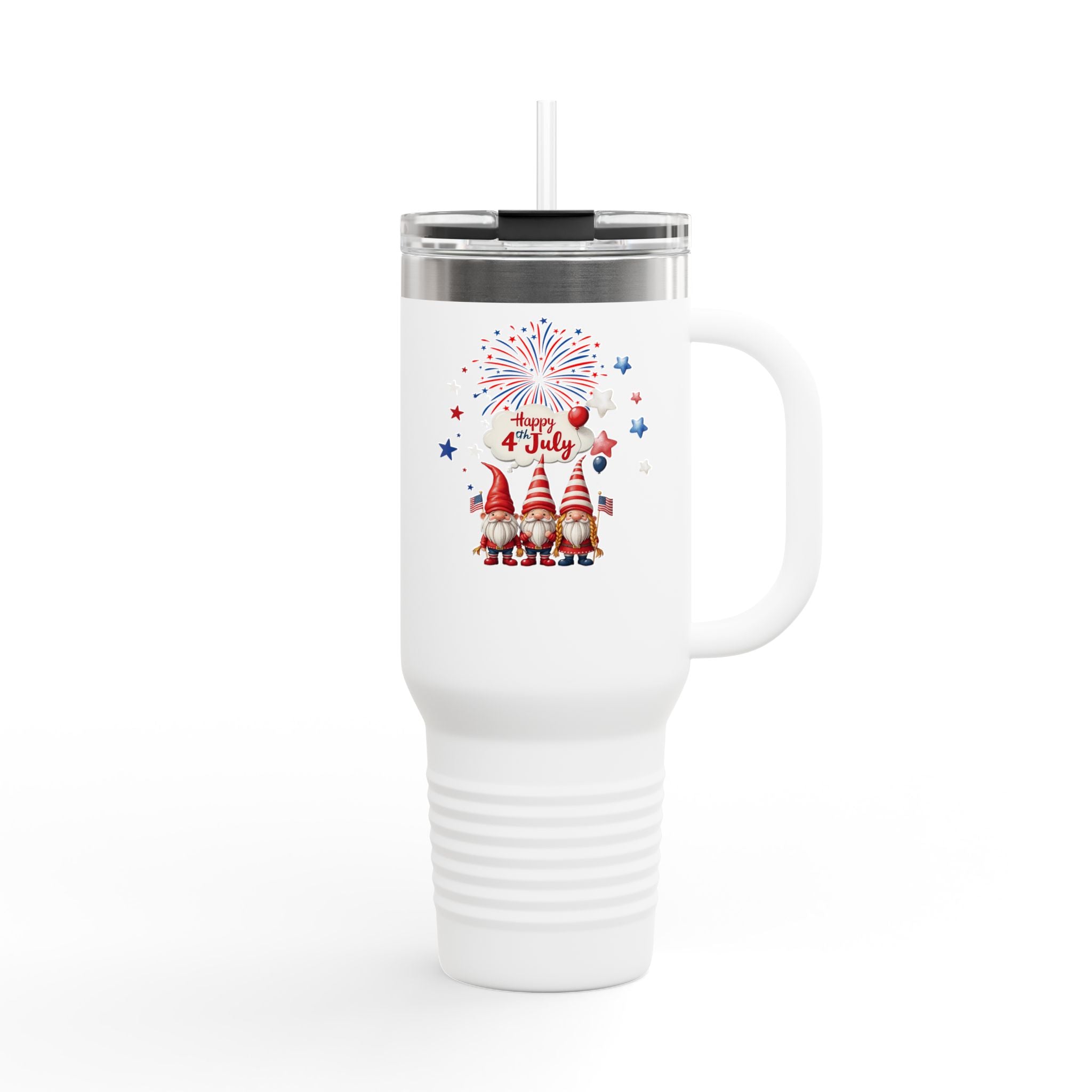 Gnome 4th of July Insulated Travel Mug - 40oz,