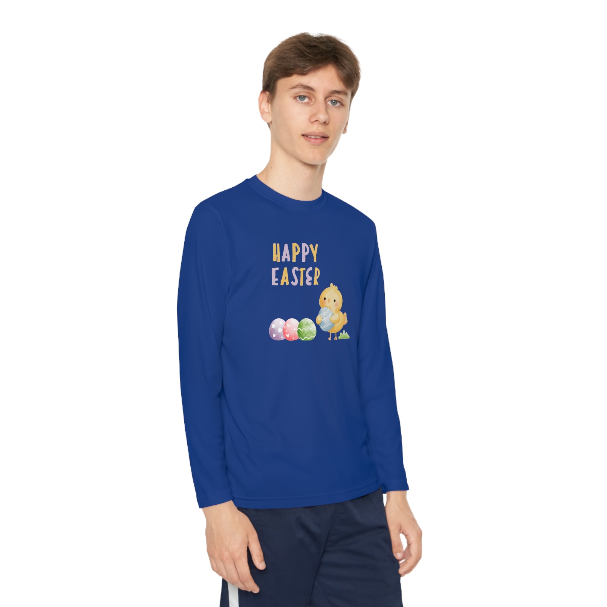 Wishing You A Happy Easter Youth Long Sleeve Competitor Tee