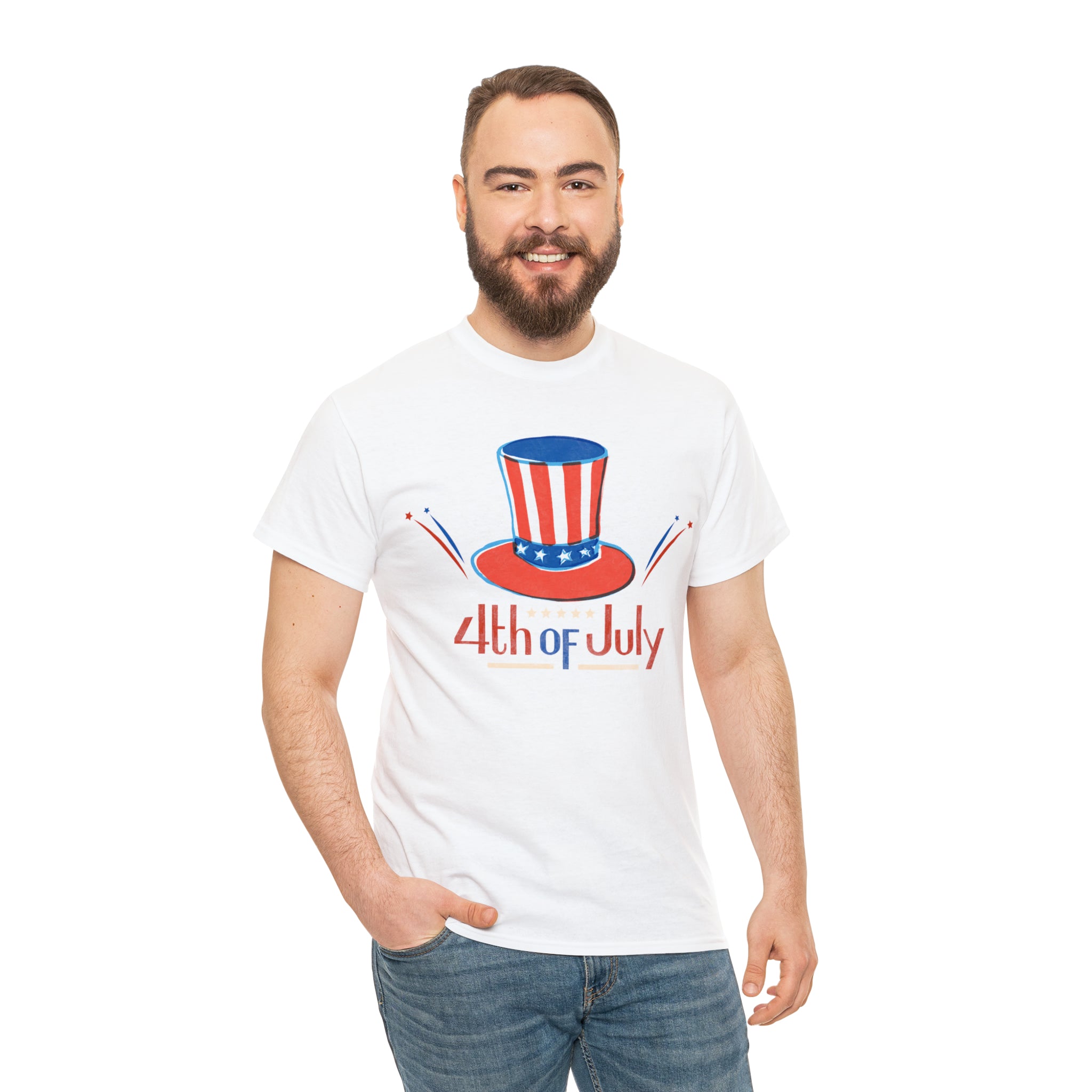 4th Of July Unisex Heavy Cotton Tee