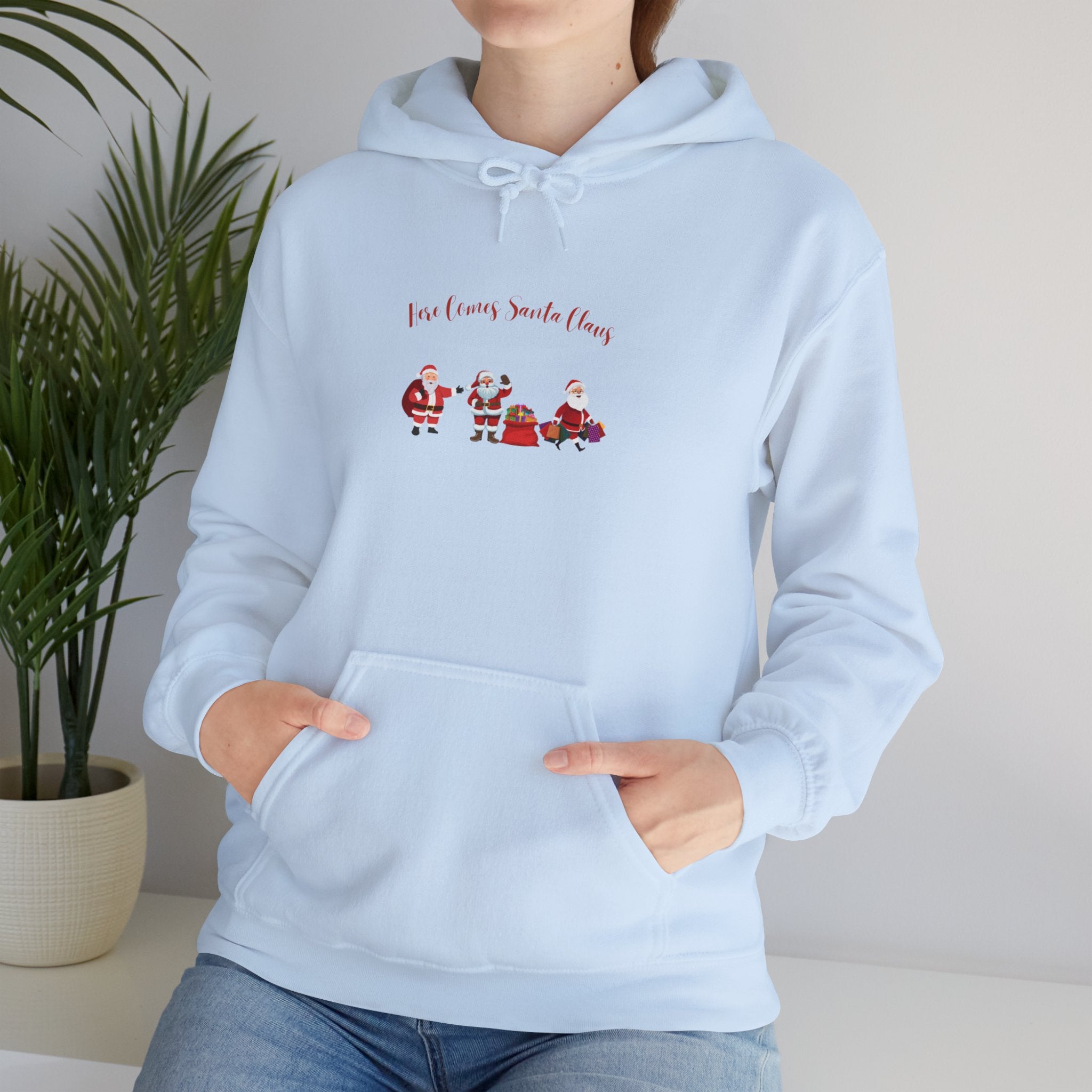 Here Comes Santa Claus Unisex Heavy Blend™ Hooded Sweatshirt