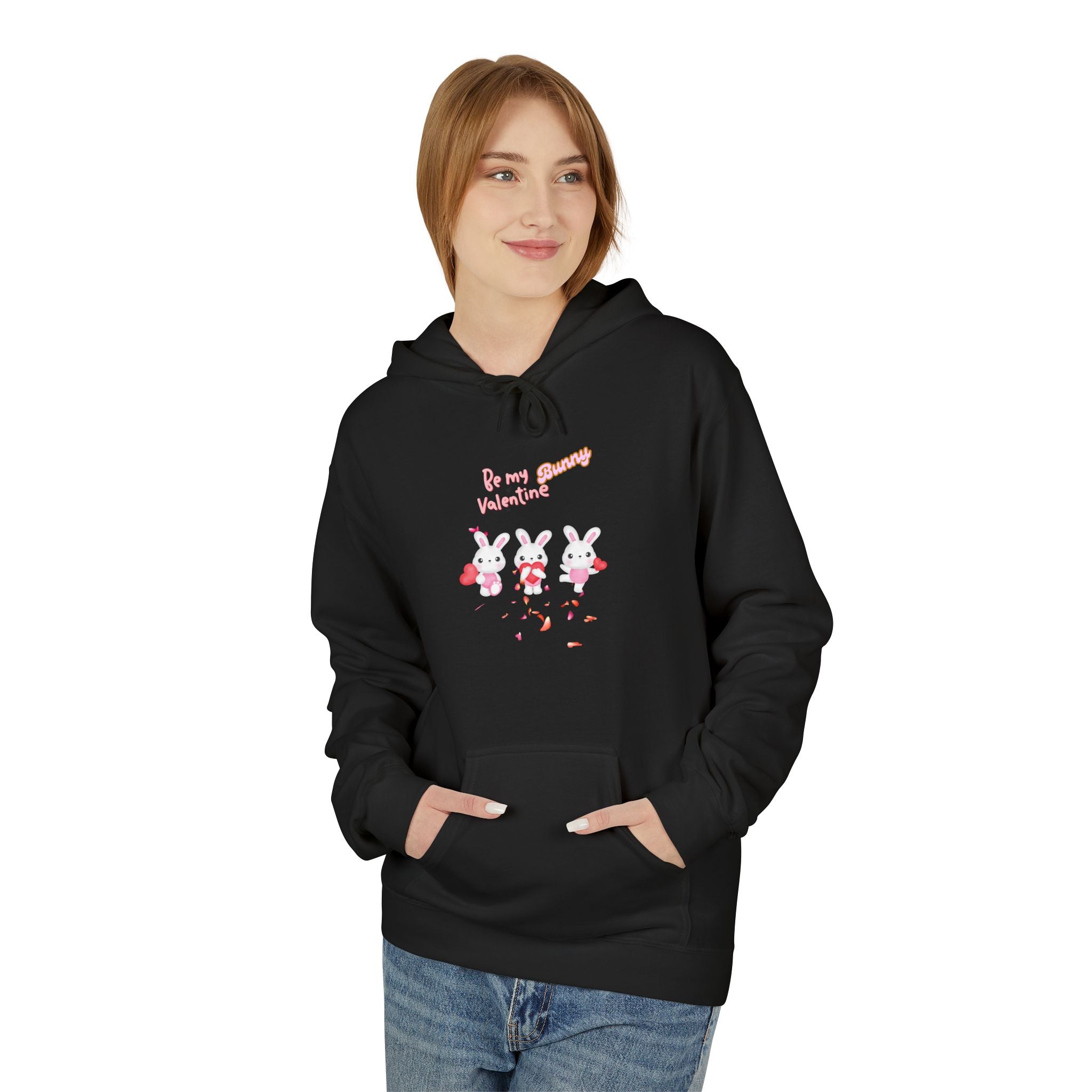 My Bunny Valentine Unisex Midweight Softstyle Fleece Hoodie