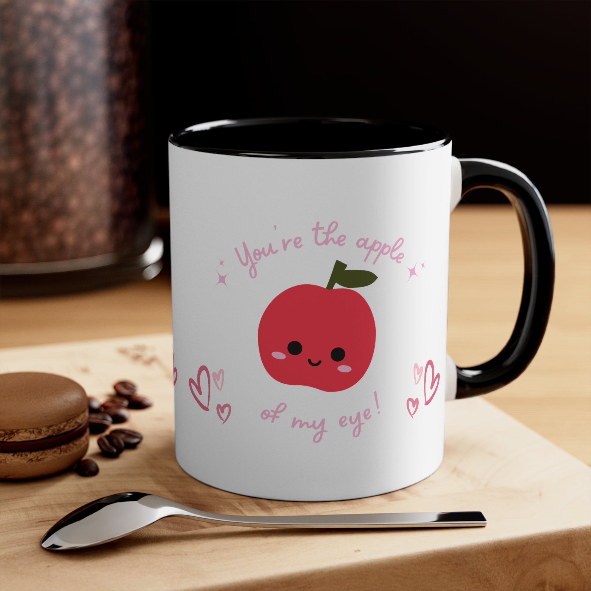 You Are The Apple Of My Eyes Accent Coffee Mug, 11oz