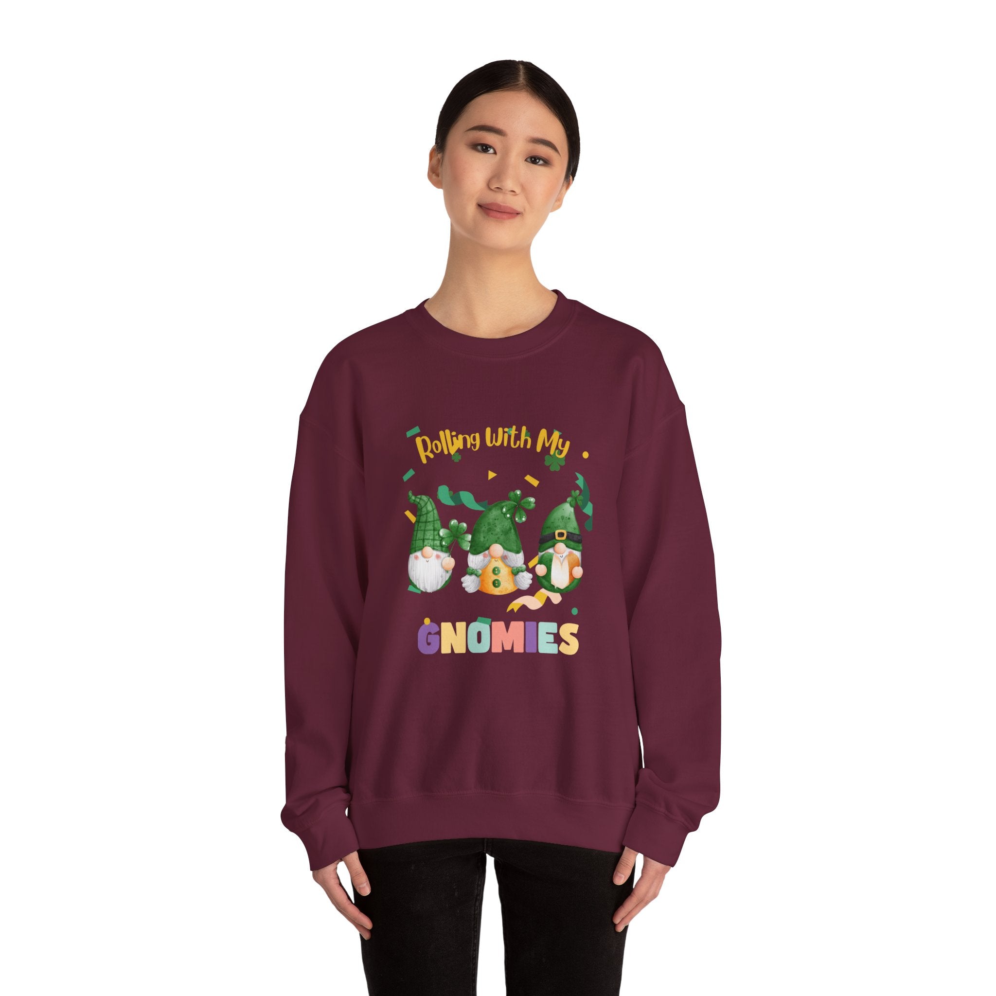 Rolling With My Gnomies Crewneck Sweatshirt - Unisex Heavy Blend™