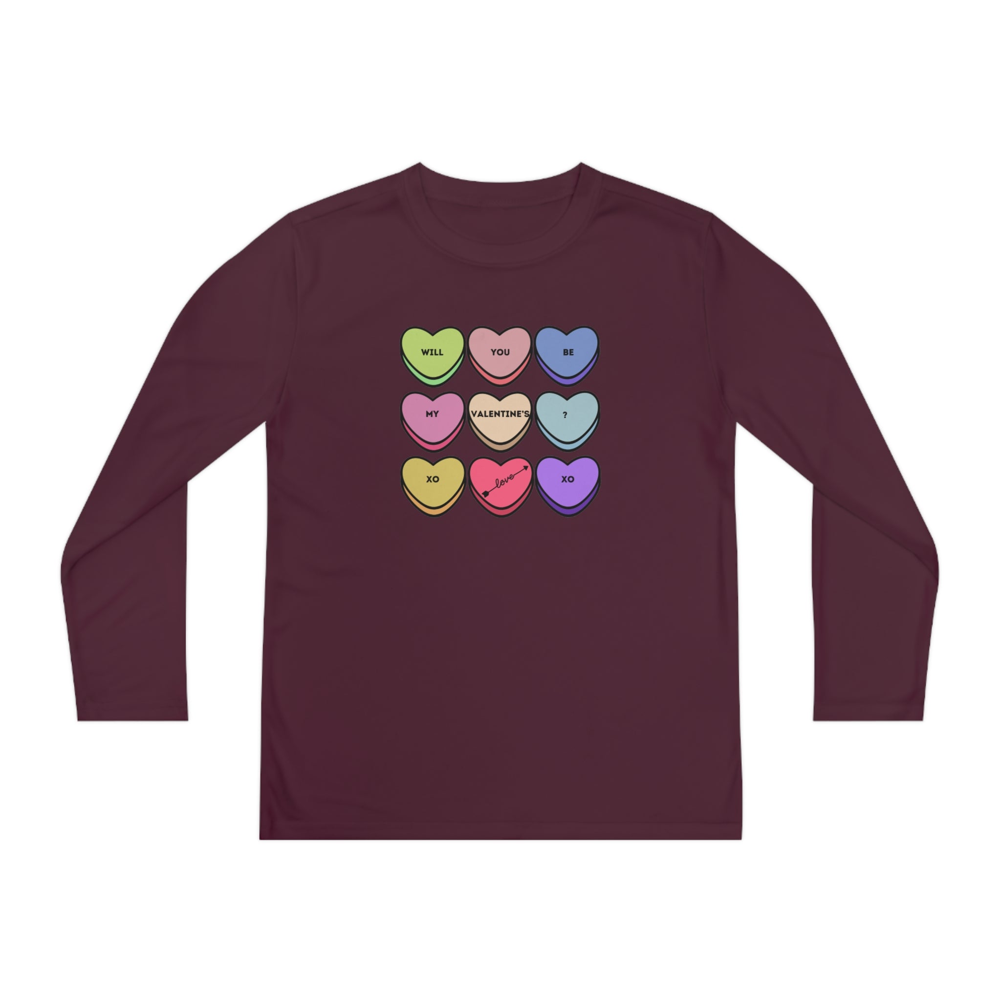 Will You Be My Valentine? Youth Long Sleeve Competitor Tee