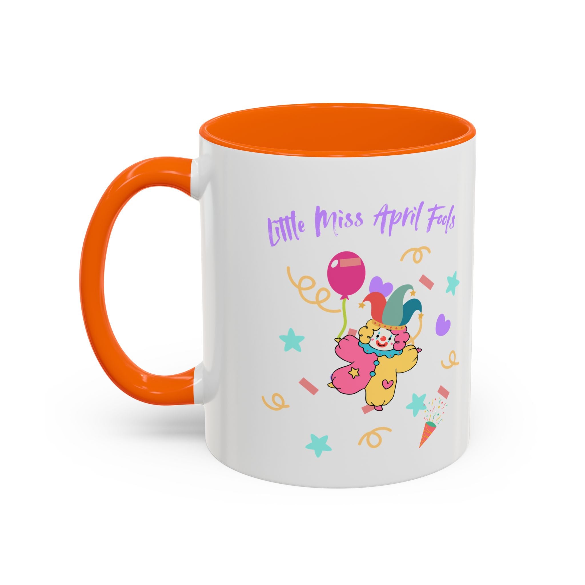 Little Miss April Fool's  Day Accent Coffee Mug - Fun & Whimsical 11oz/15oz