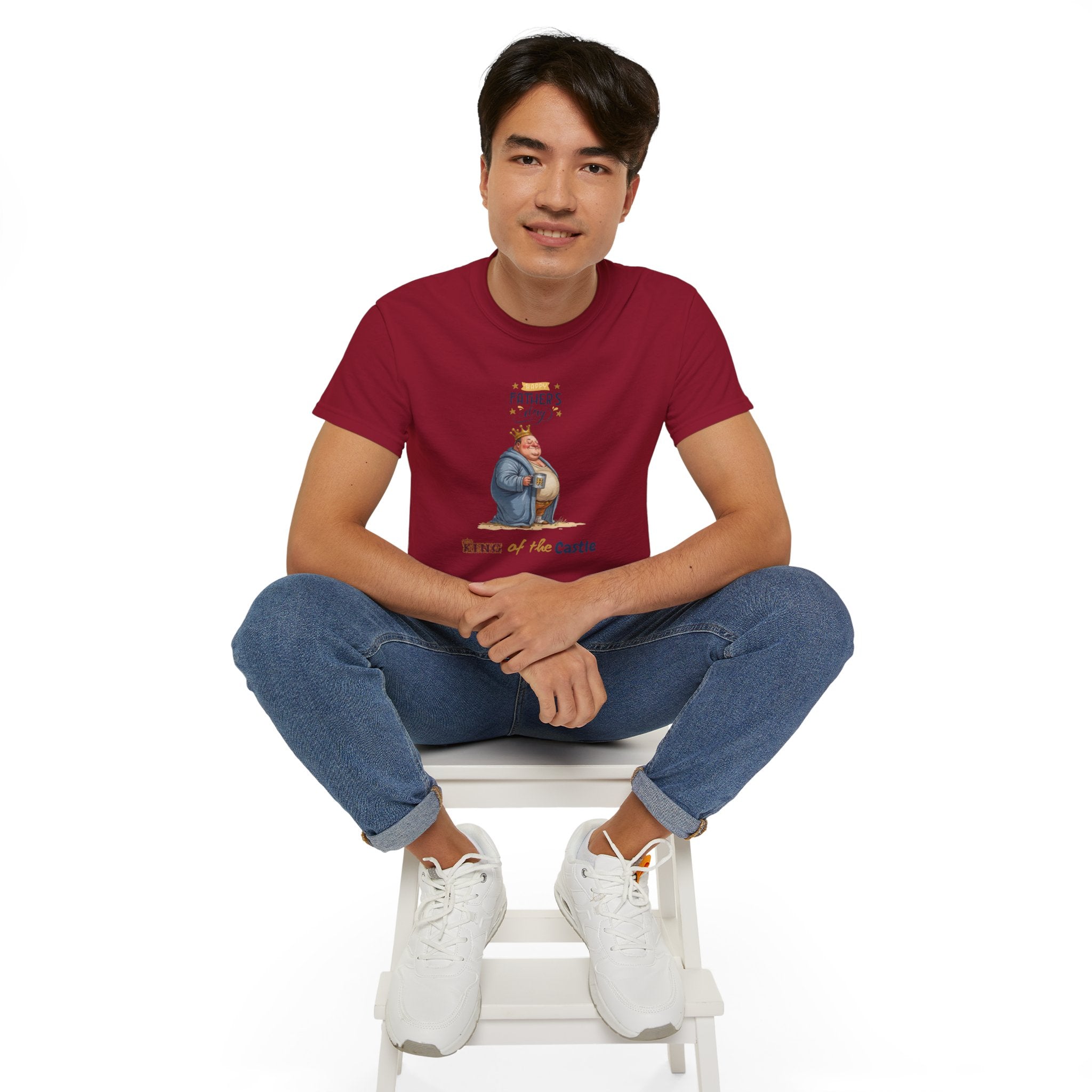 Father's Day King of the Castle Tee, Unisex Cotton T-Shirt