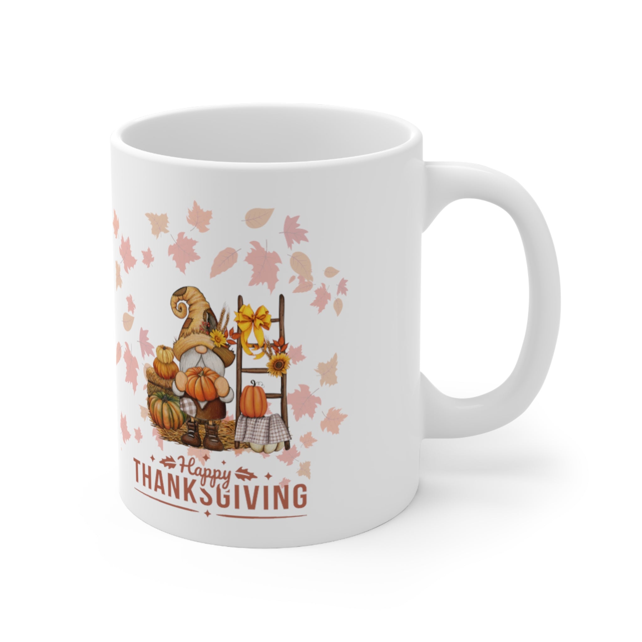 Gnome Happy Thanksgiving Ceramic Mug 11oz